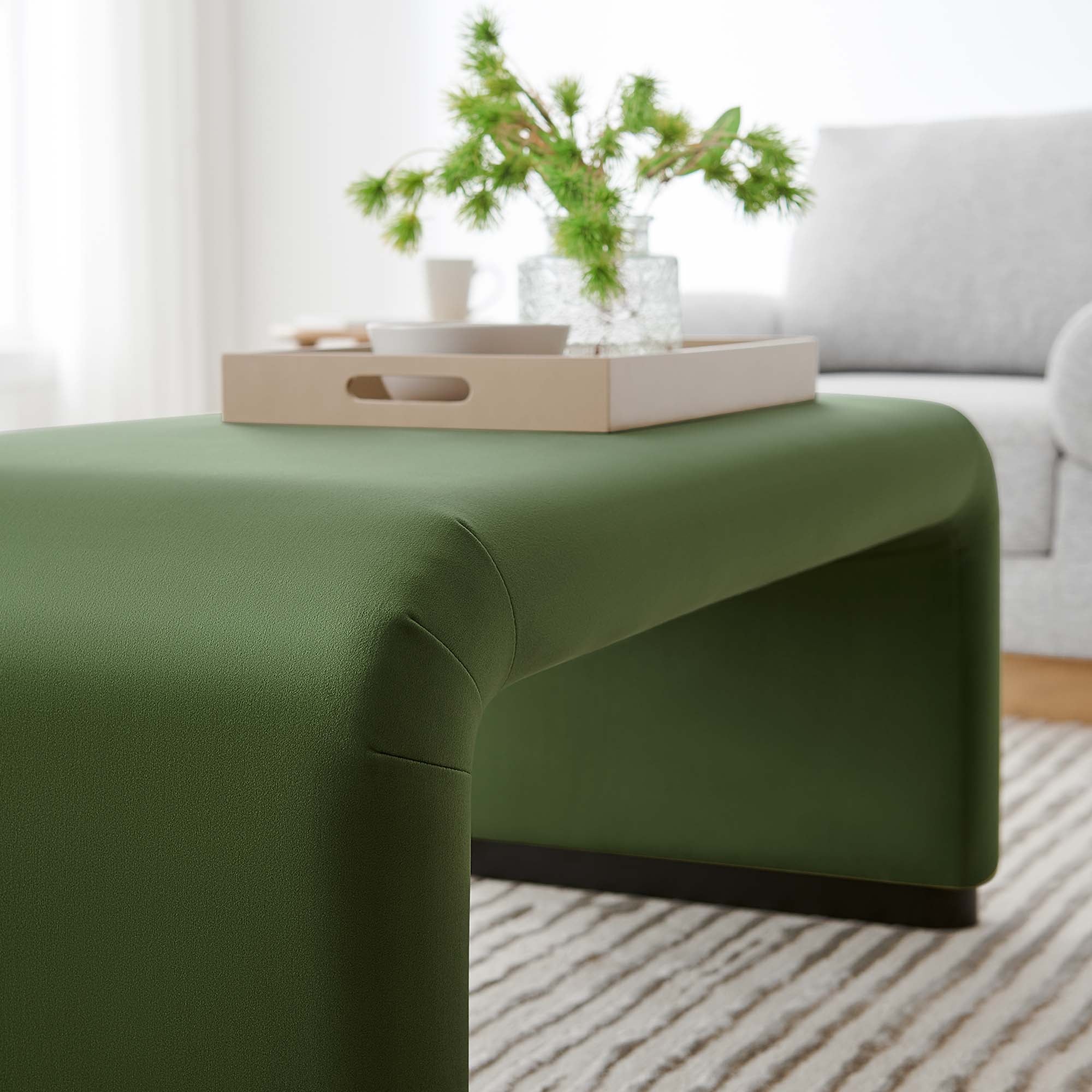 Koda Performance Velvet Waterfall Ottoman by Modway