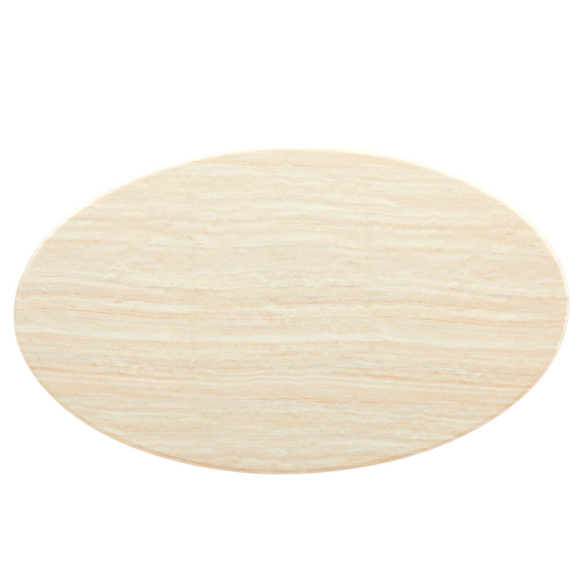 Lippa Oval Artificial Travertine Dining Table by Modway