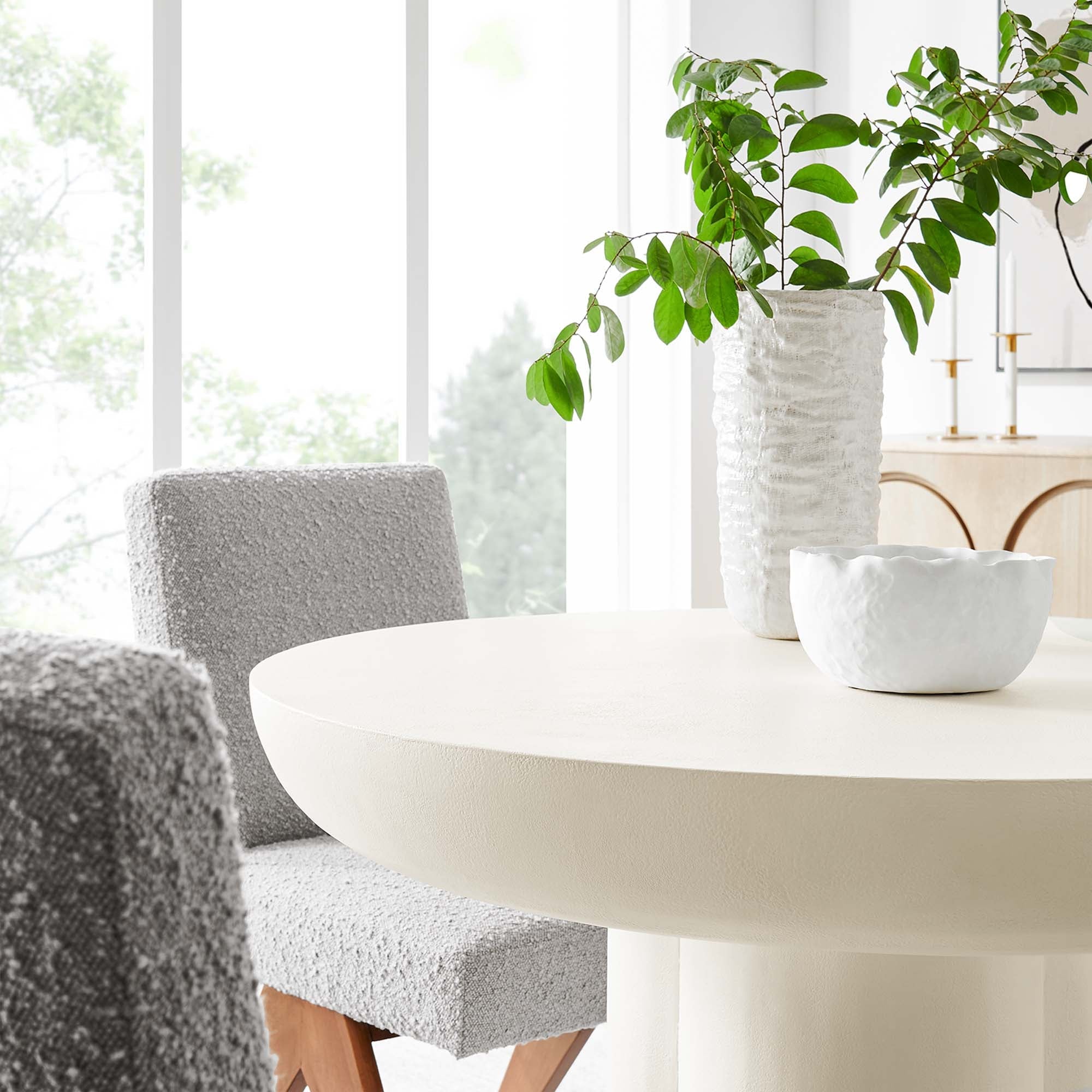 Caspian 40" Round Concrete Dining Table by Modway