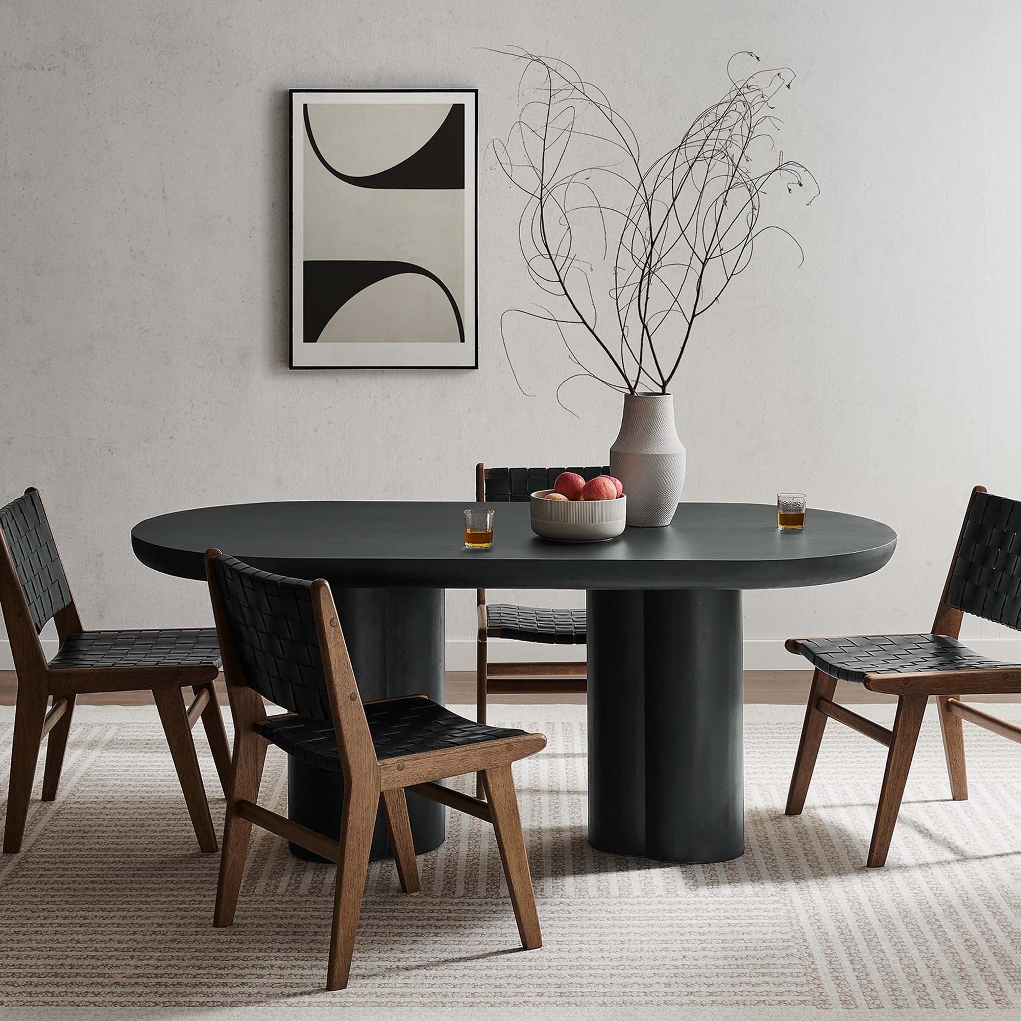 Caspian 72" Oval Concrete Dining Table by Modway