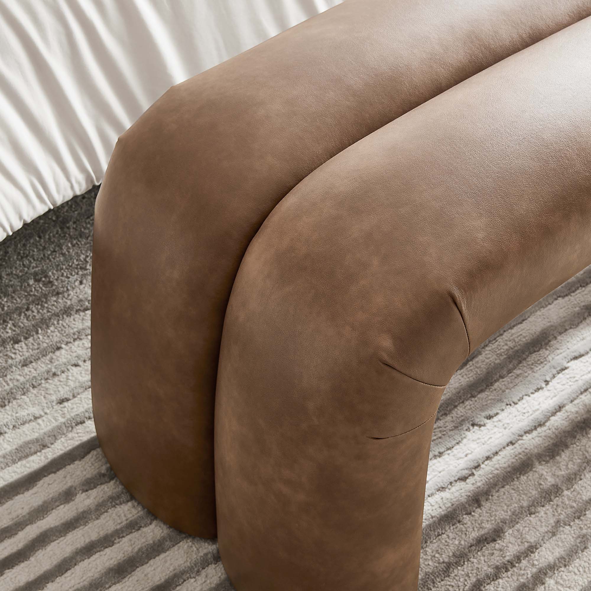 Dax 50.5" Vegan Leather Upholstered Accent Bench by Modway