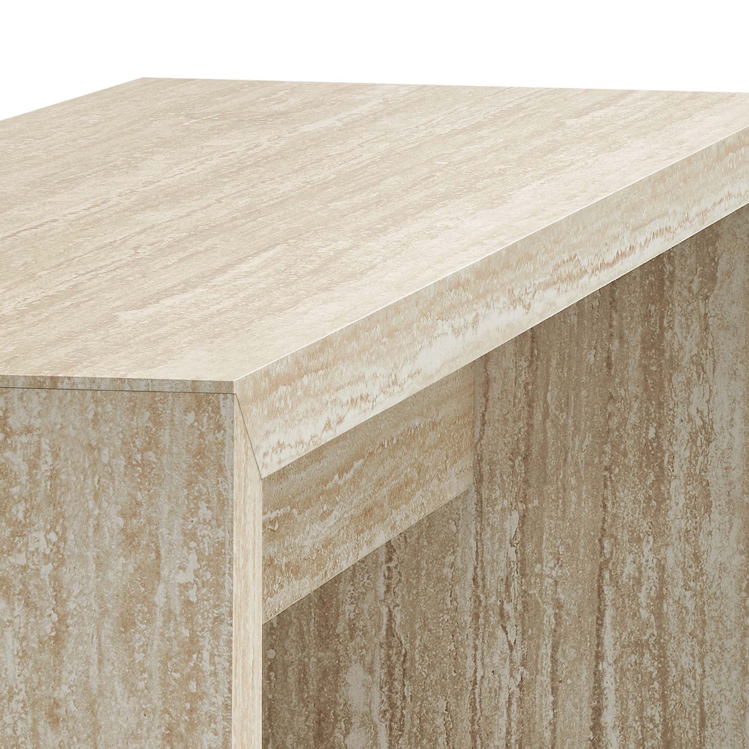 Mirella 53.5” Faux Travertine Bench by Modway