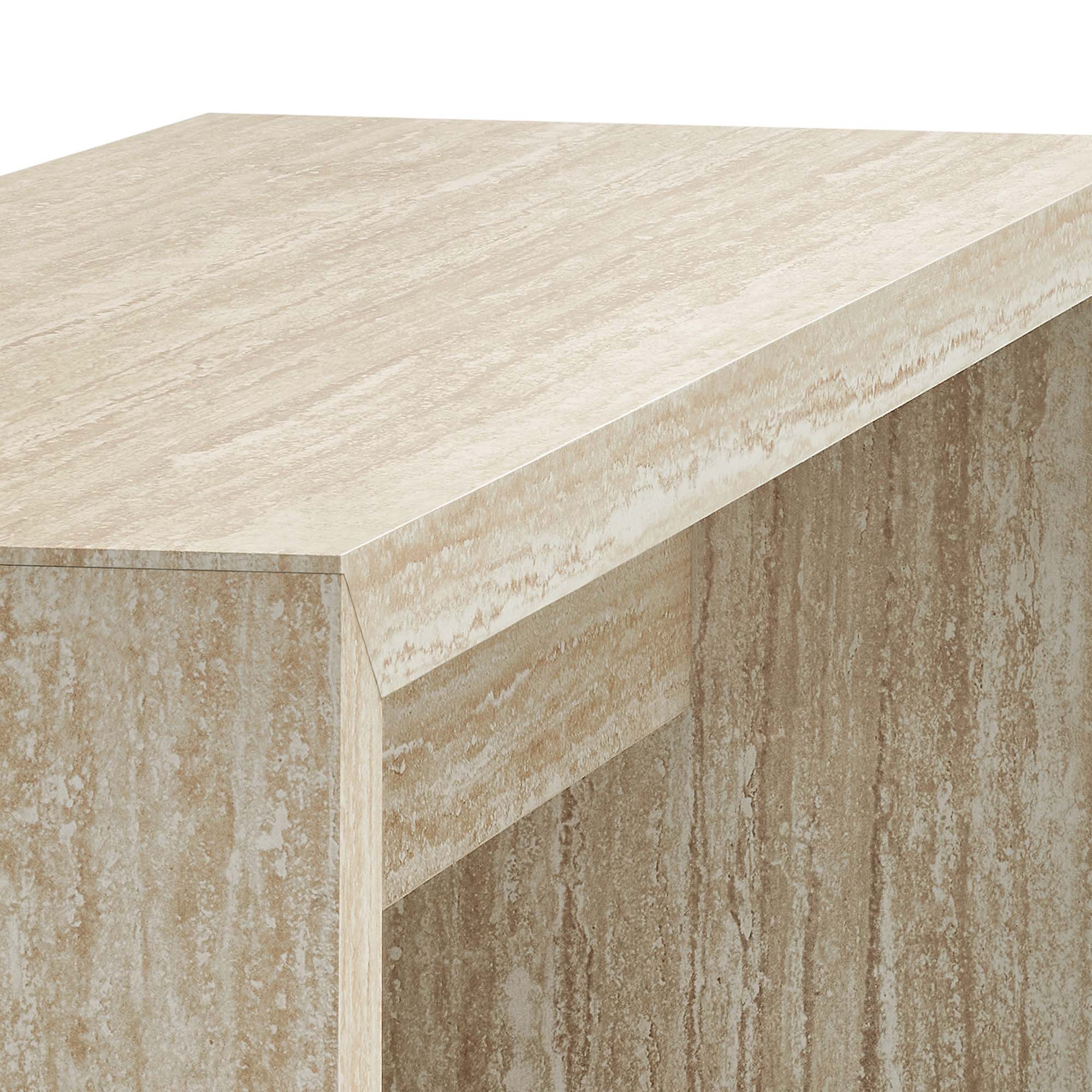 Mirella 53.5” Faux Travertine Bench by Modway