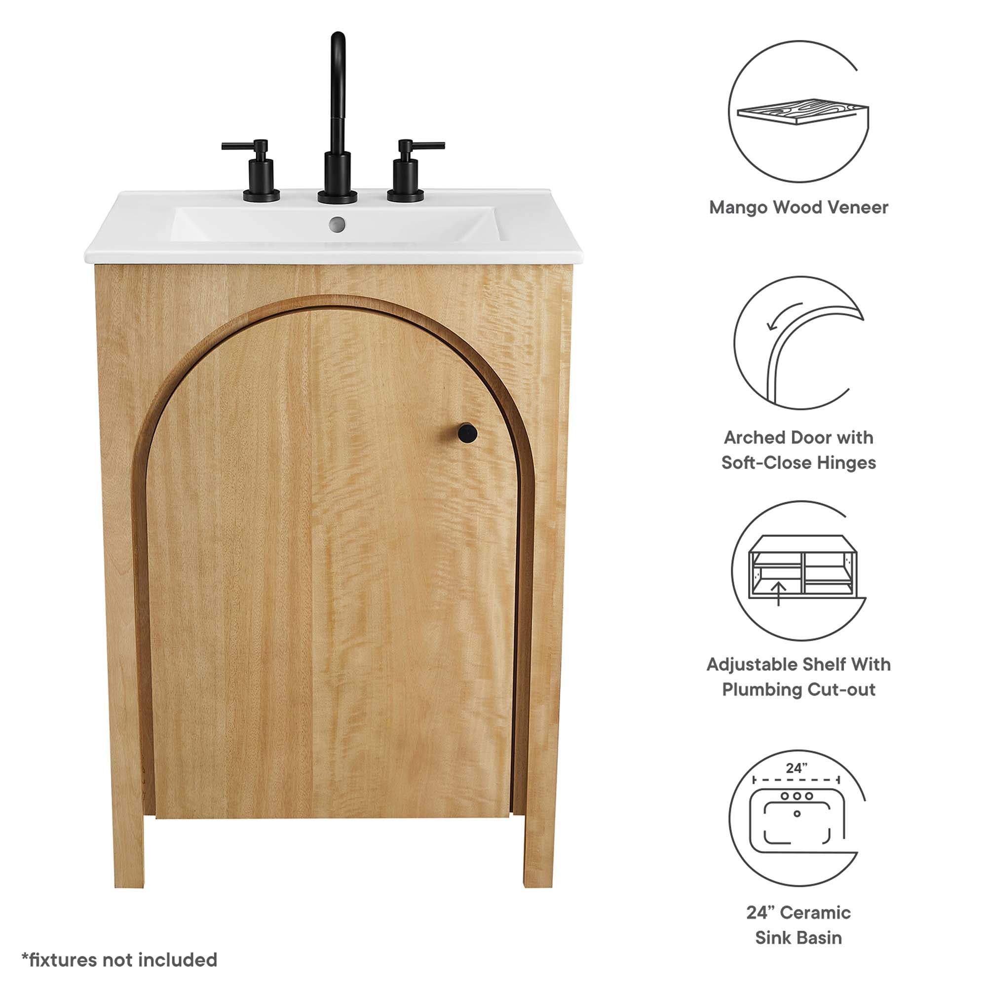 Appia Bathroom Vanity Basin Included by Modway