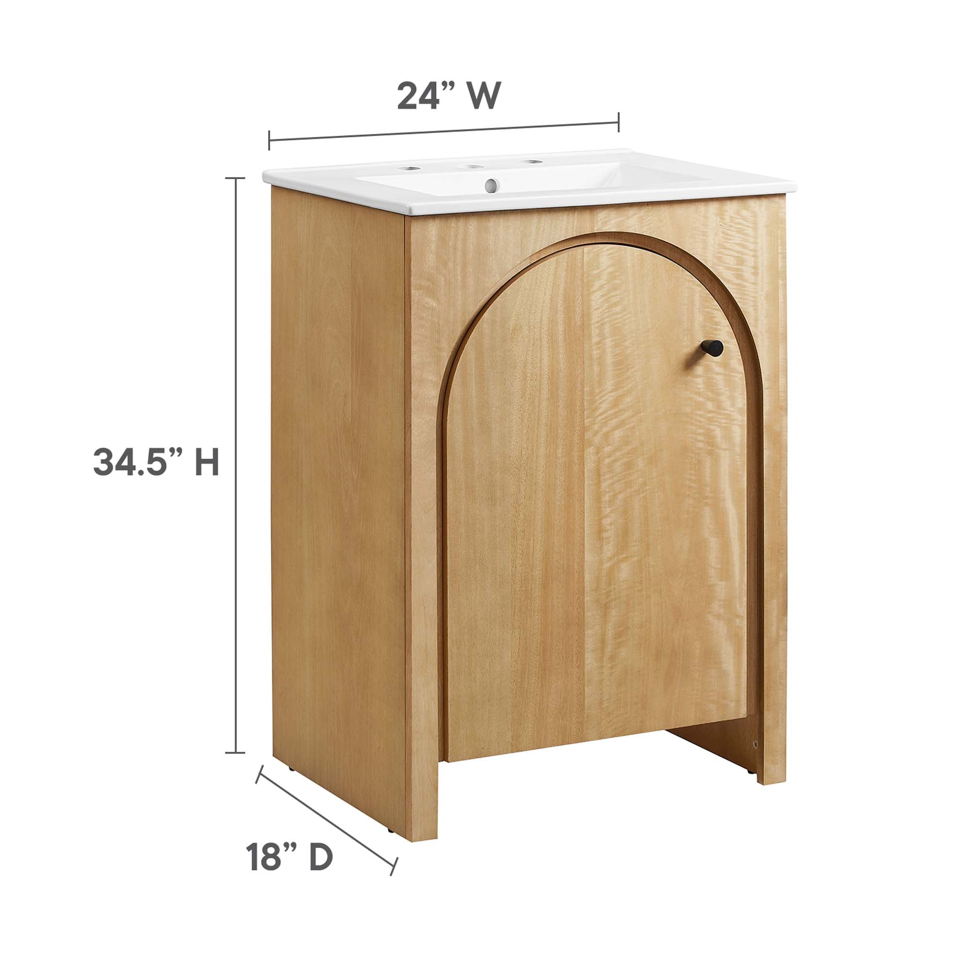Appia Bathroom Vanity Basin Included by Modway