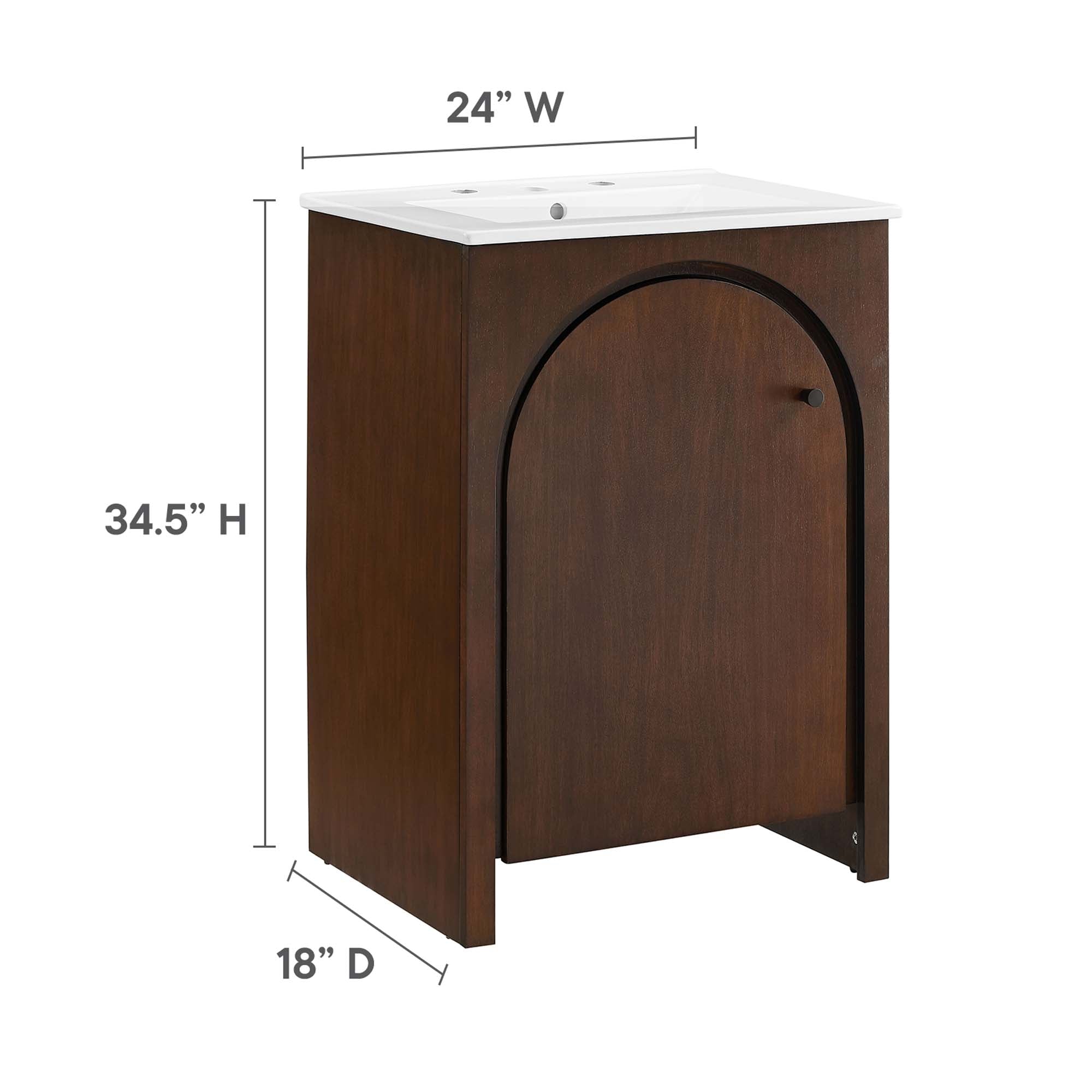 Appia Bathroom Vanity Basin Included by Modway