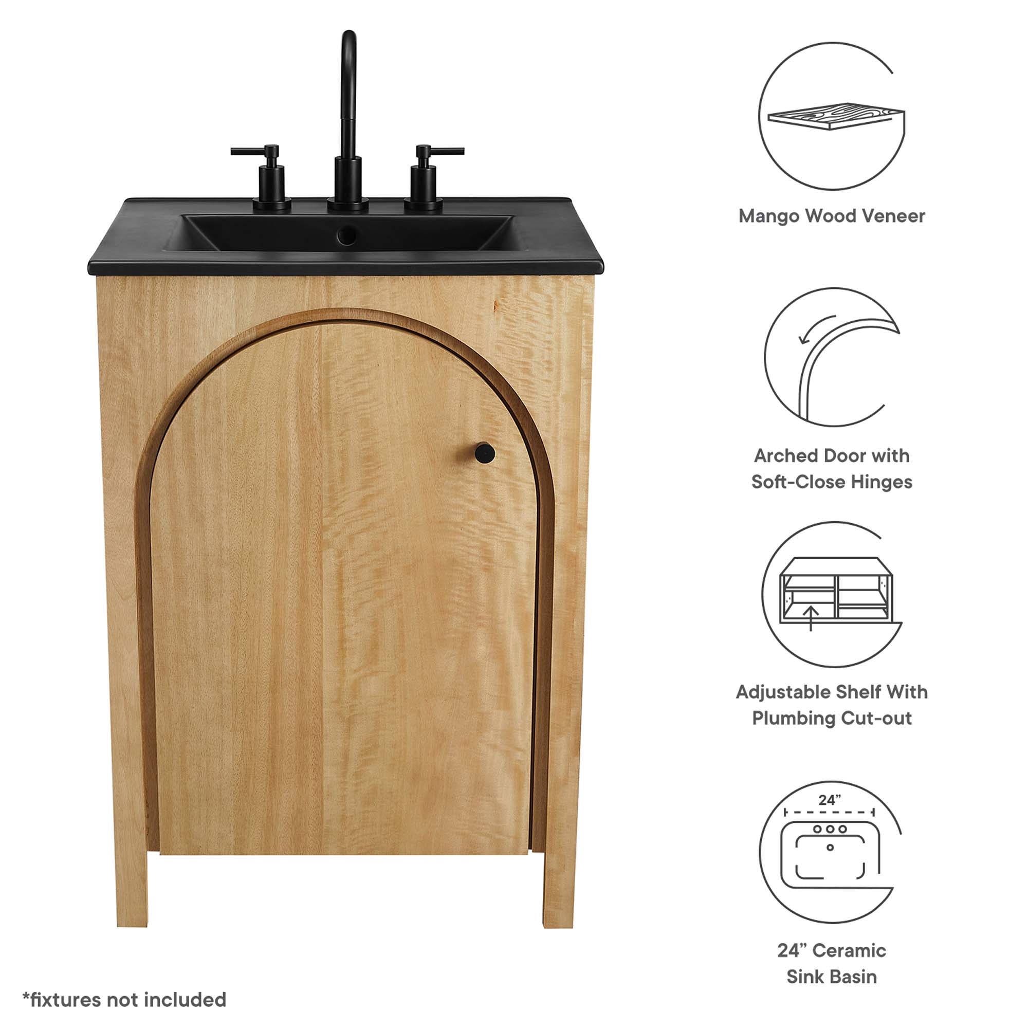 Appia Bathroom Vanity Basin Included by Modway