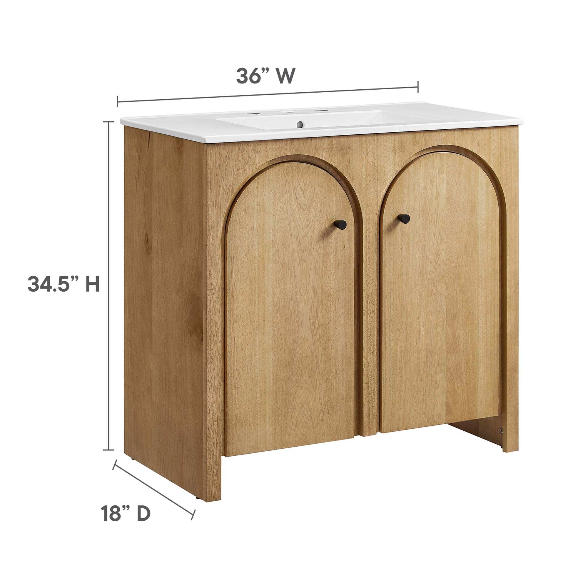 Appia Bathroom Vanity Basin Included by Modway