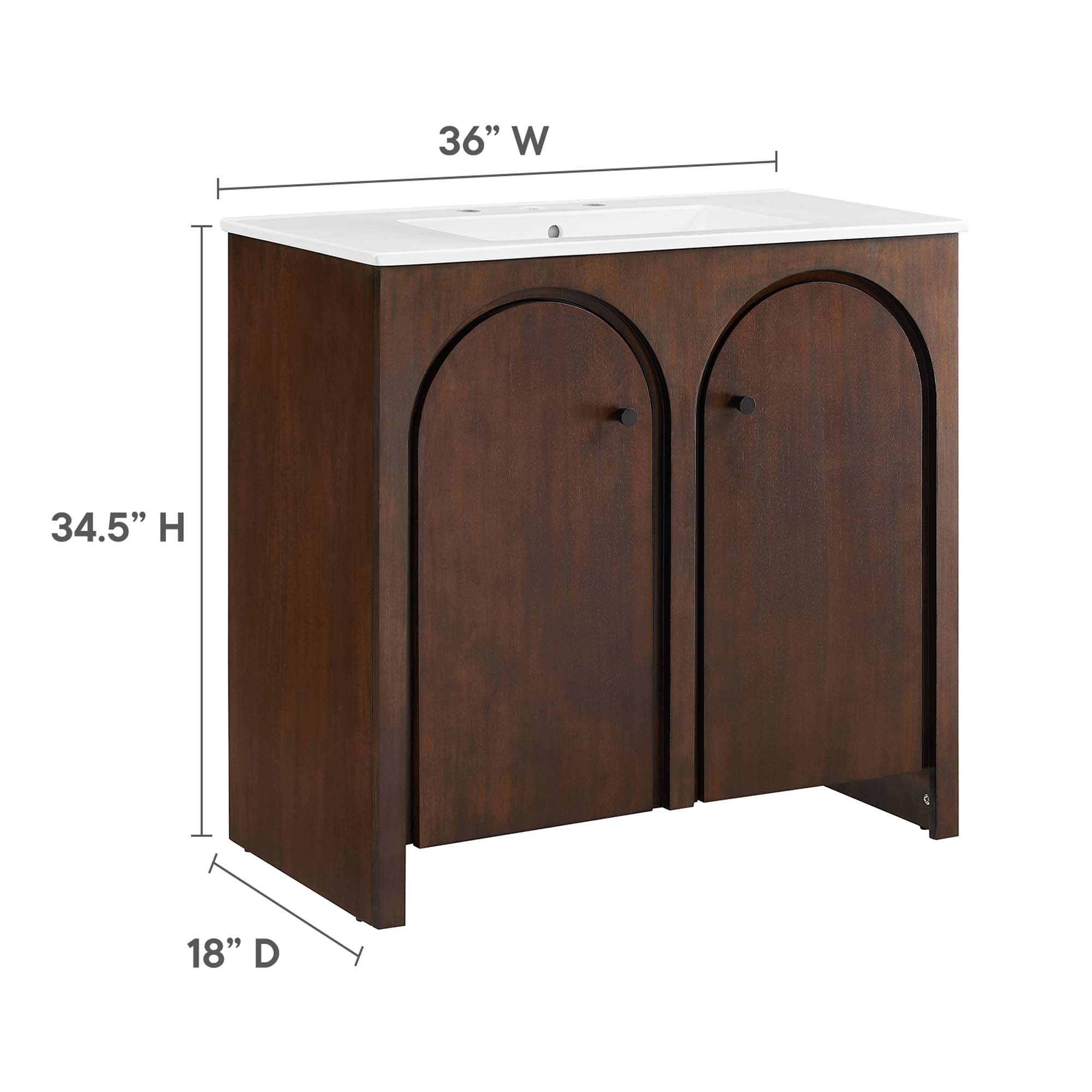 Appia Bathroom Vanity Basin Included by Modway