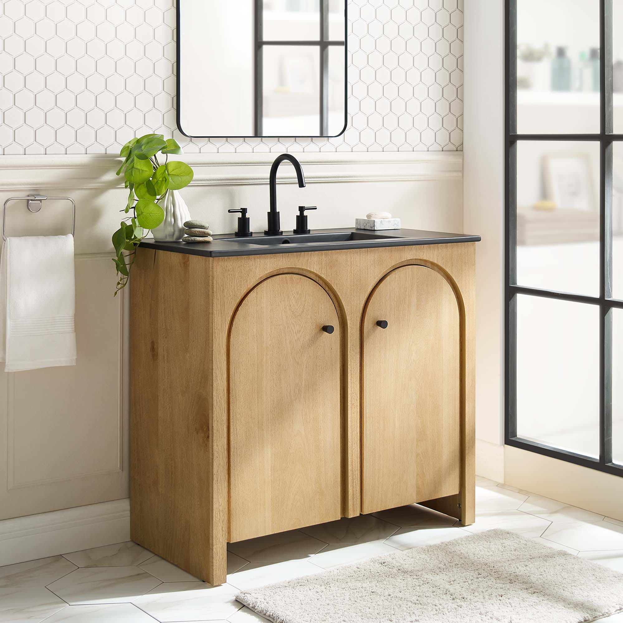 Appia Bathroom Vanity Basin Included by Modway