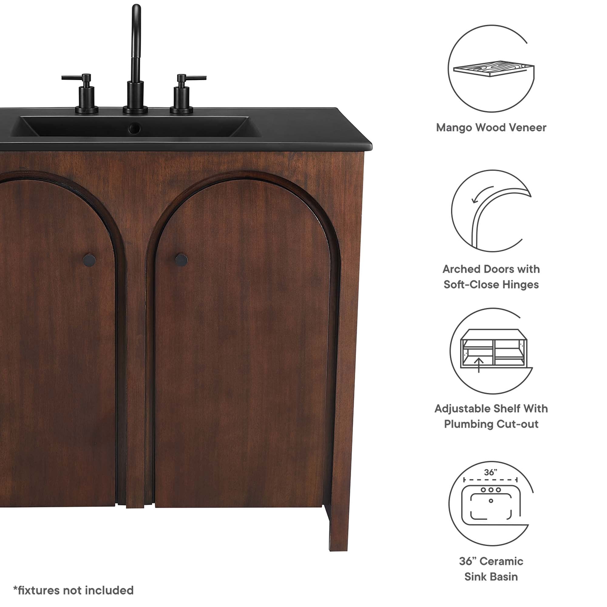 Appia Bathroom Vanity Basin Included by Modway