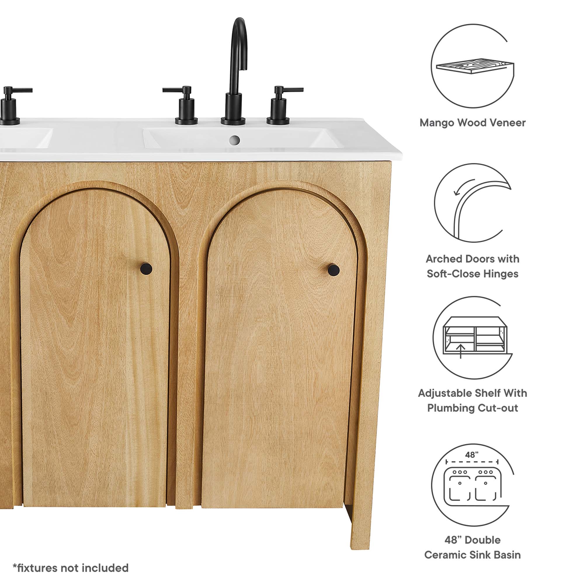 Appia Bathroom Vanity Basin Included by Modway