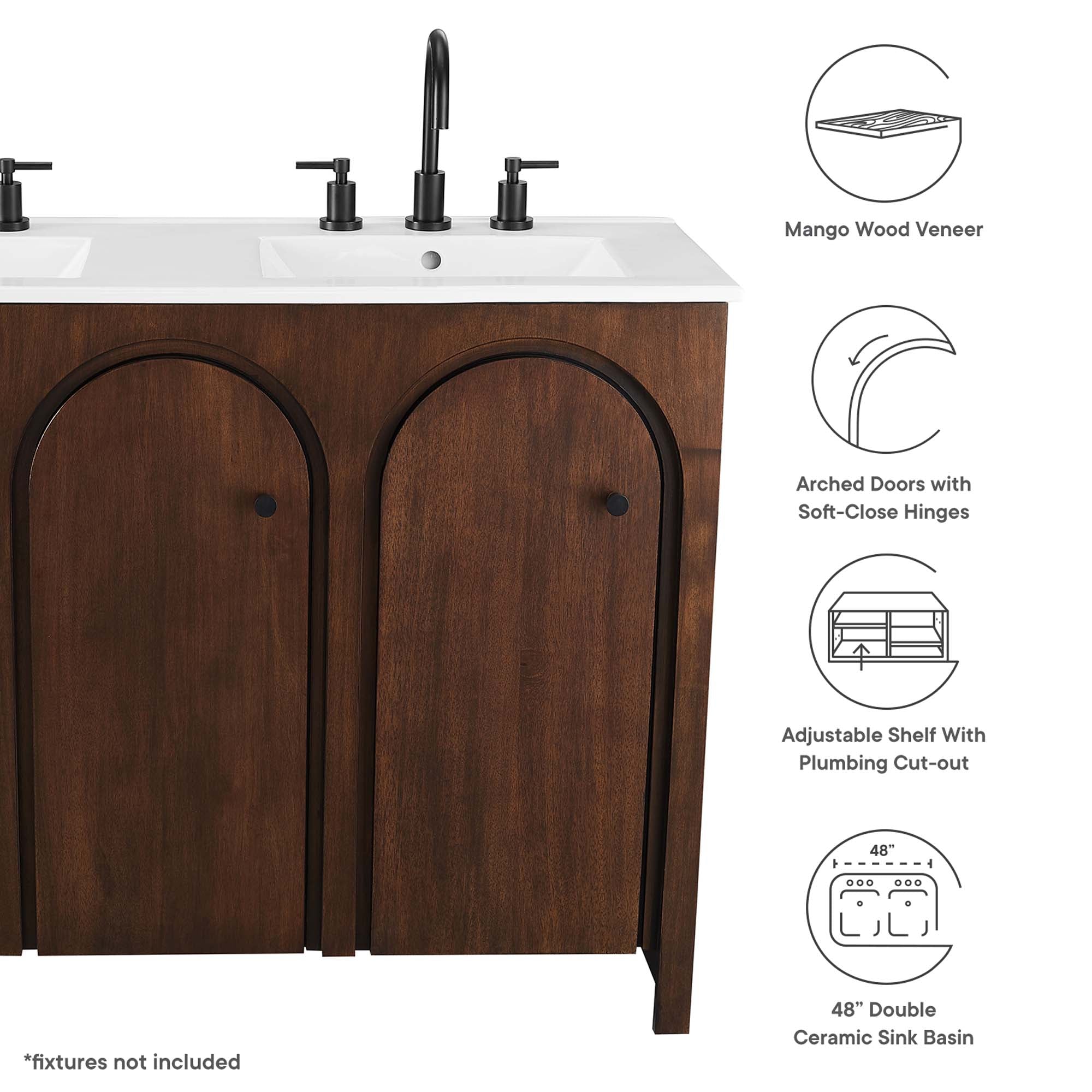 Appia Bathroom Vanity Basin Included by Modway