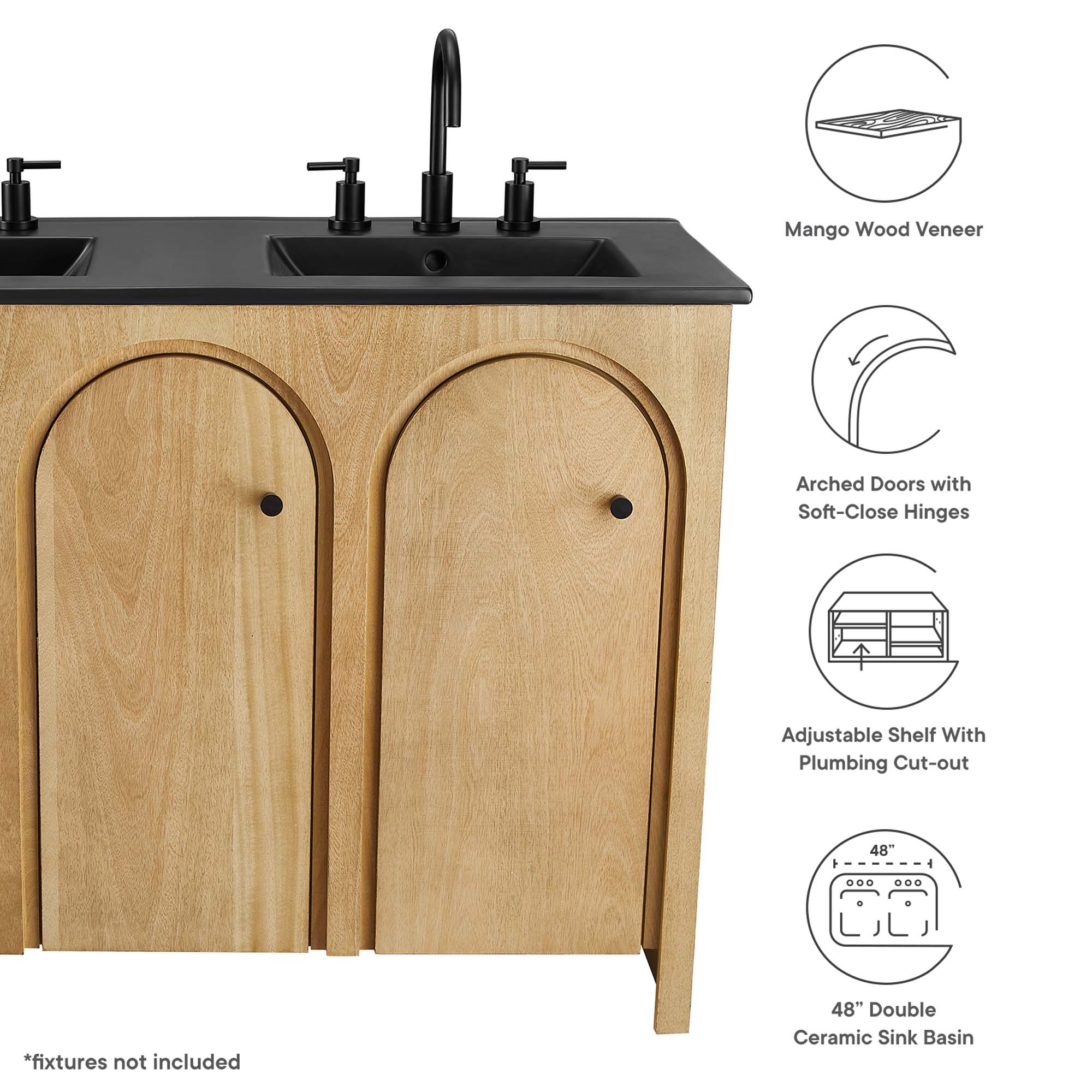 Appia Bathroom Vanity Basin Included by Modway