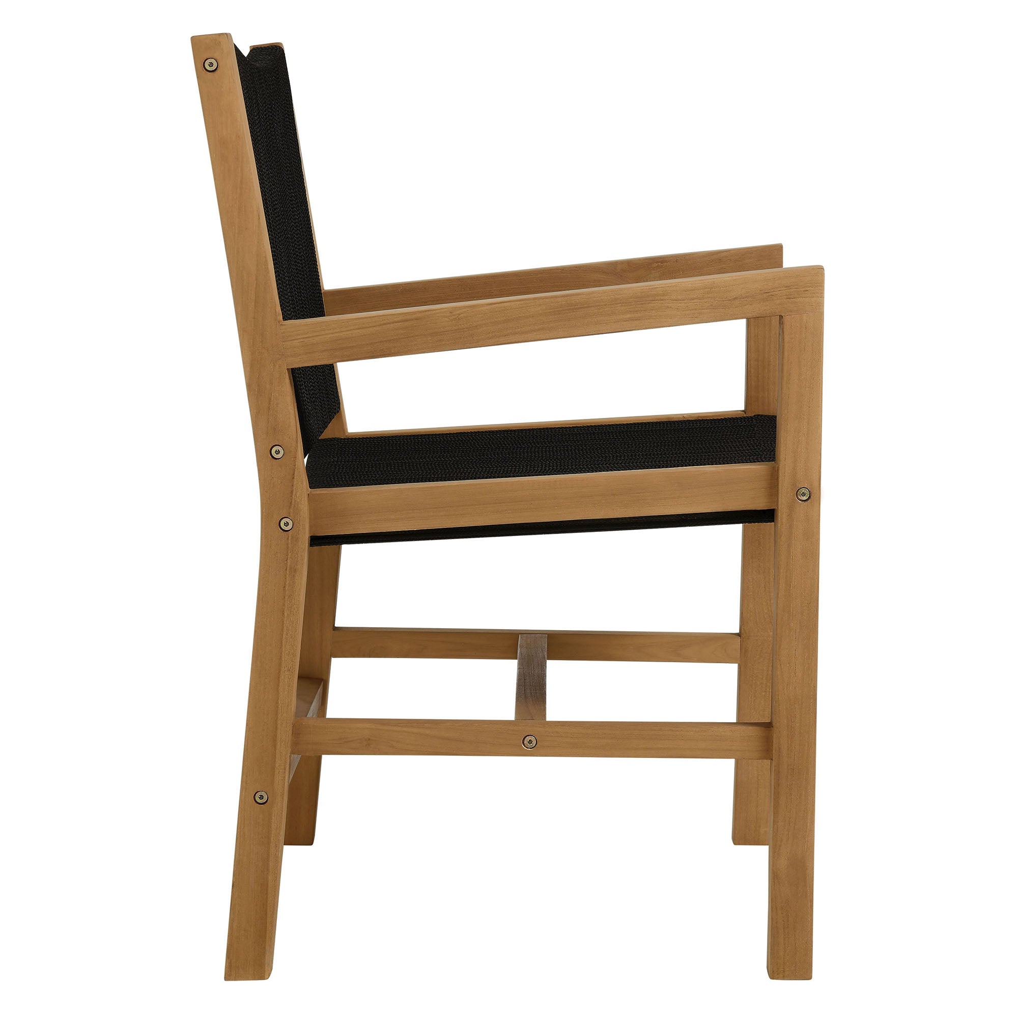 Vienna Outdoor Patio Teak and Rope Dining Armchairs Set of 2 by Modway