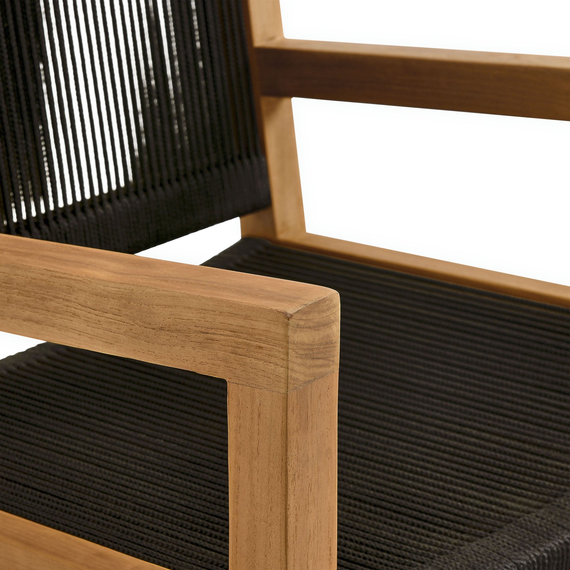 Vienna Outdoor Patio Teak and Rope Dining Armchairs Set of 2 by Modway