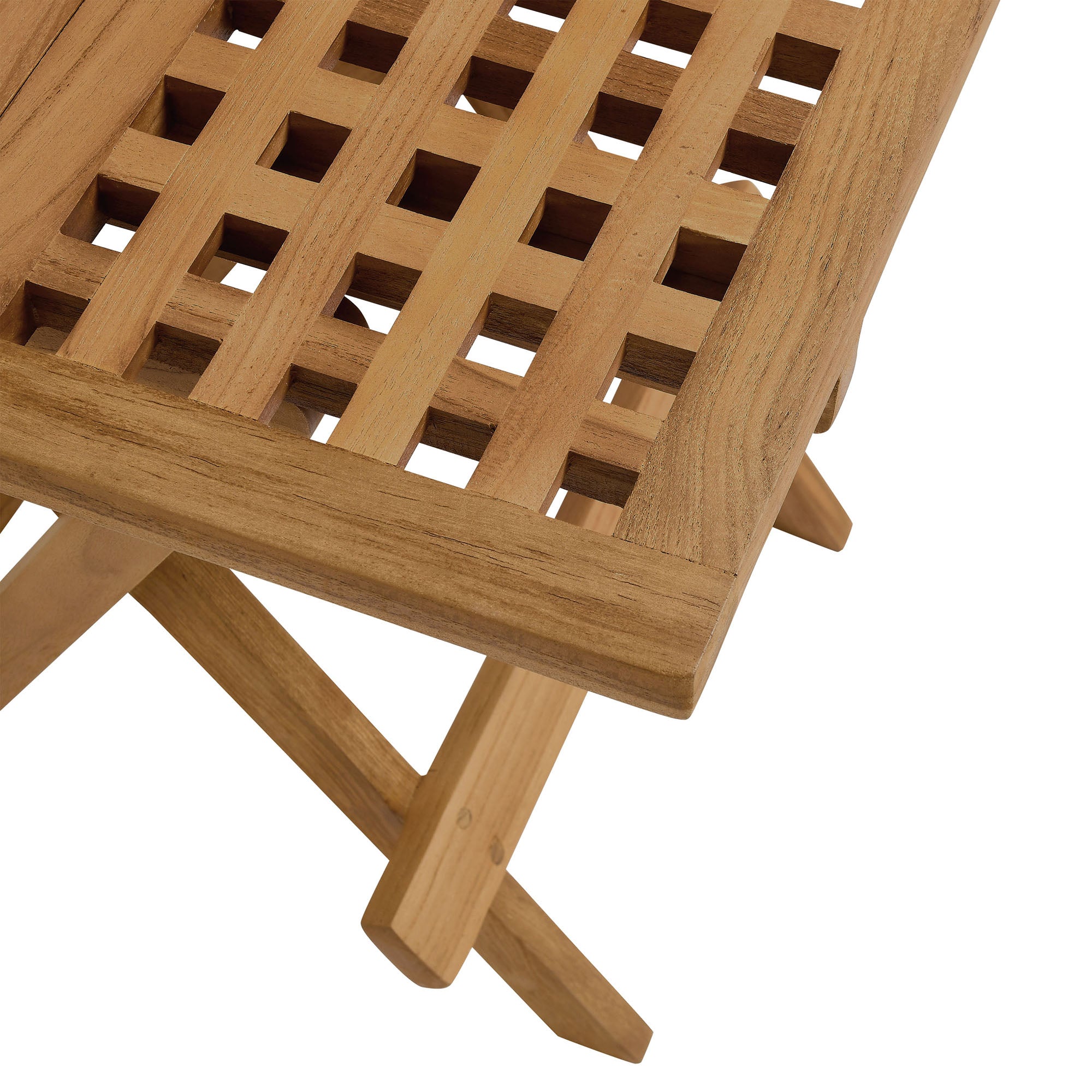 Vienna Outdoor Patio Teak Wood Side Table by Modway