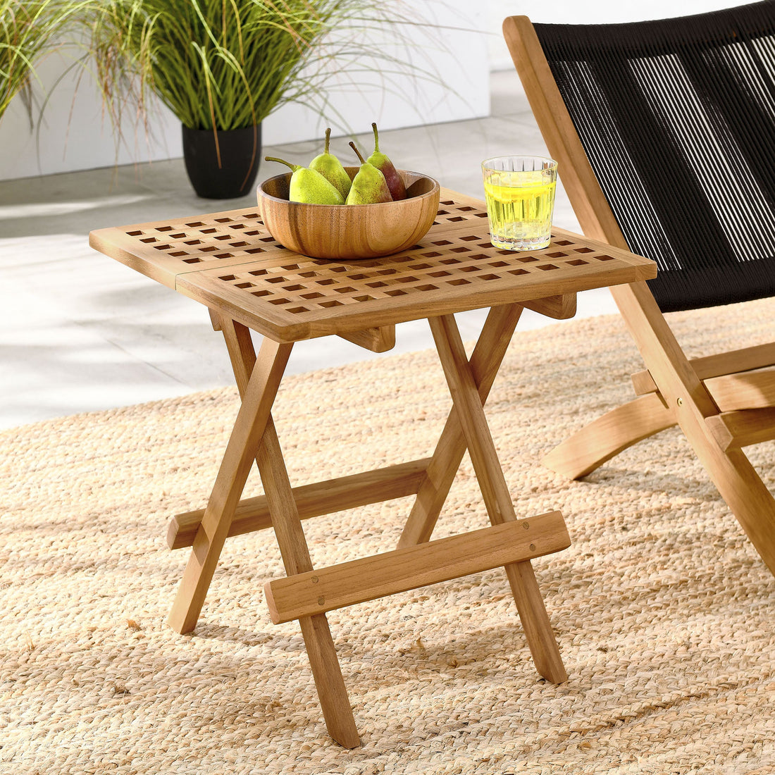 Vienna Outdoor Patio Teak Wood Side Table by Modway