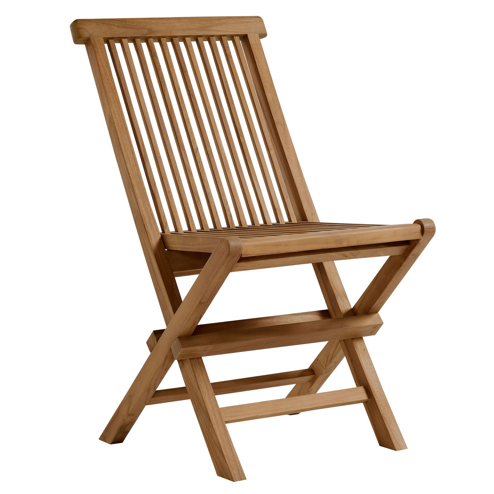 Vienna Outdoor Patio Teak Wood Folding Dining Chairs Set of 4 by Modway