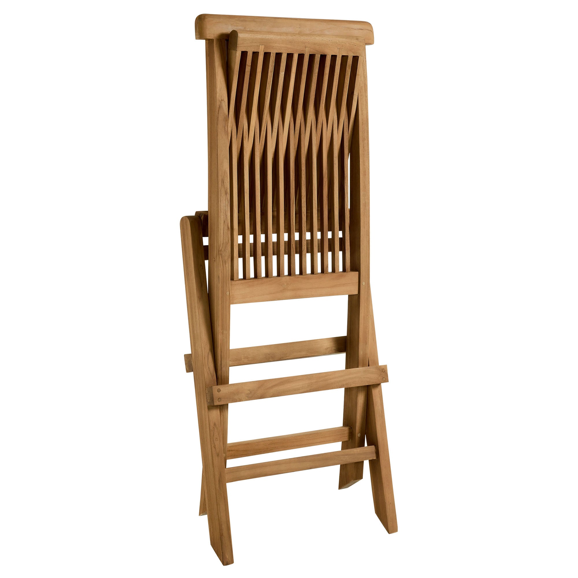 Vienna Outdoor Patio Teak Wood Folding Dining Chairs Set of 4 by Modway