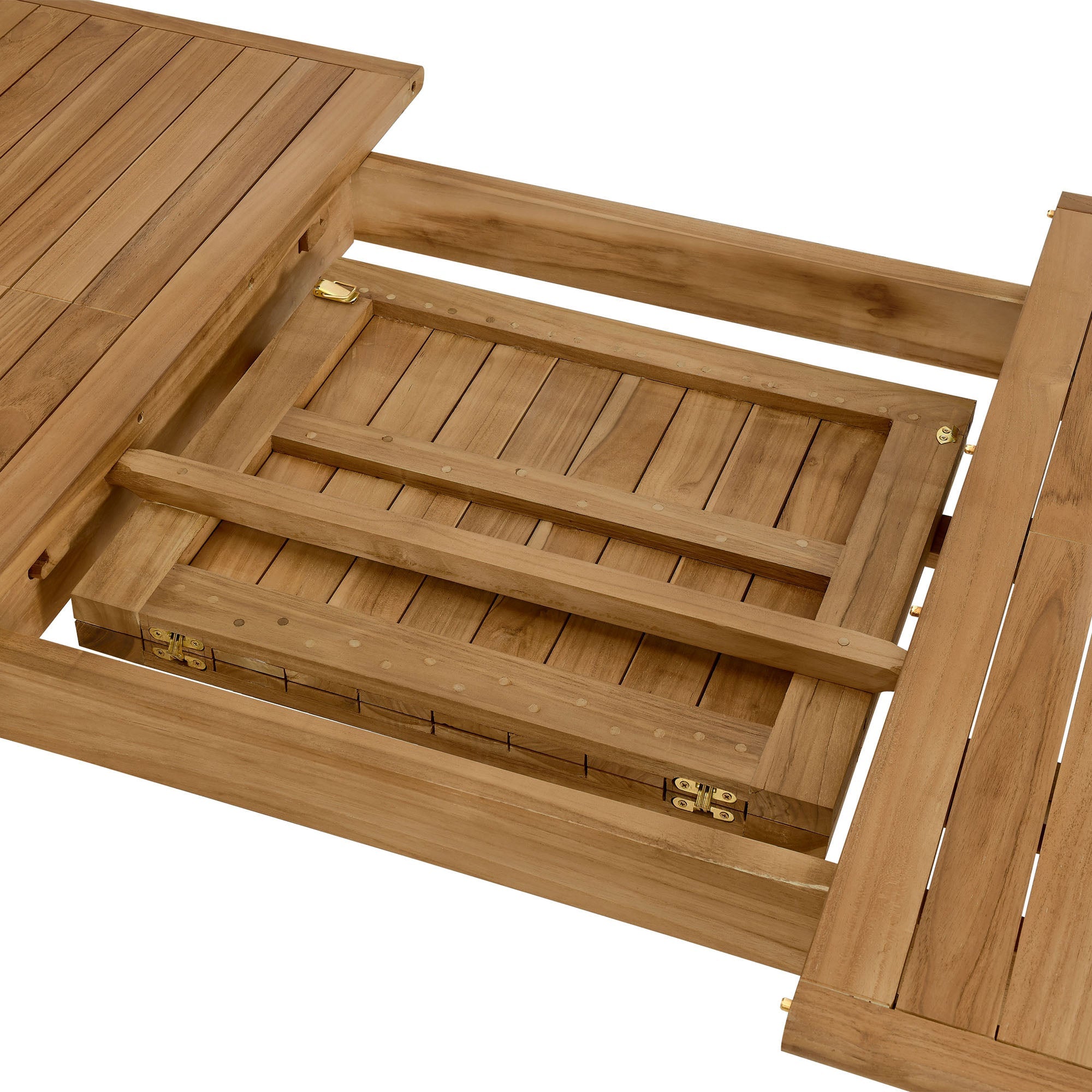 Vienna Outdoor Patio Teak Wood Extendable Dining Table by Modway