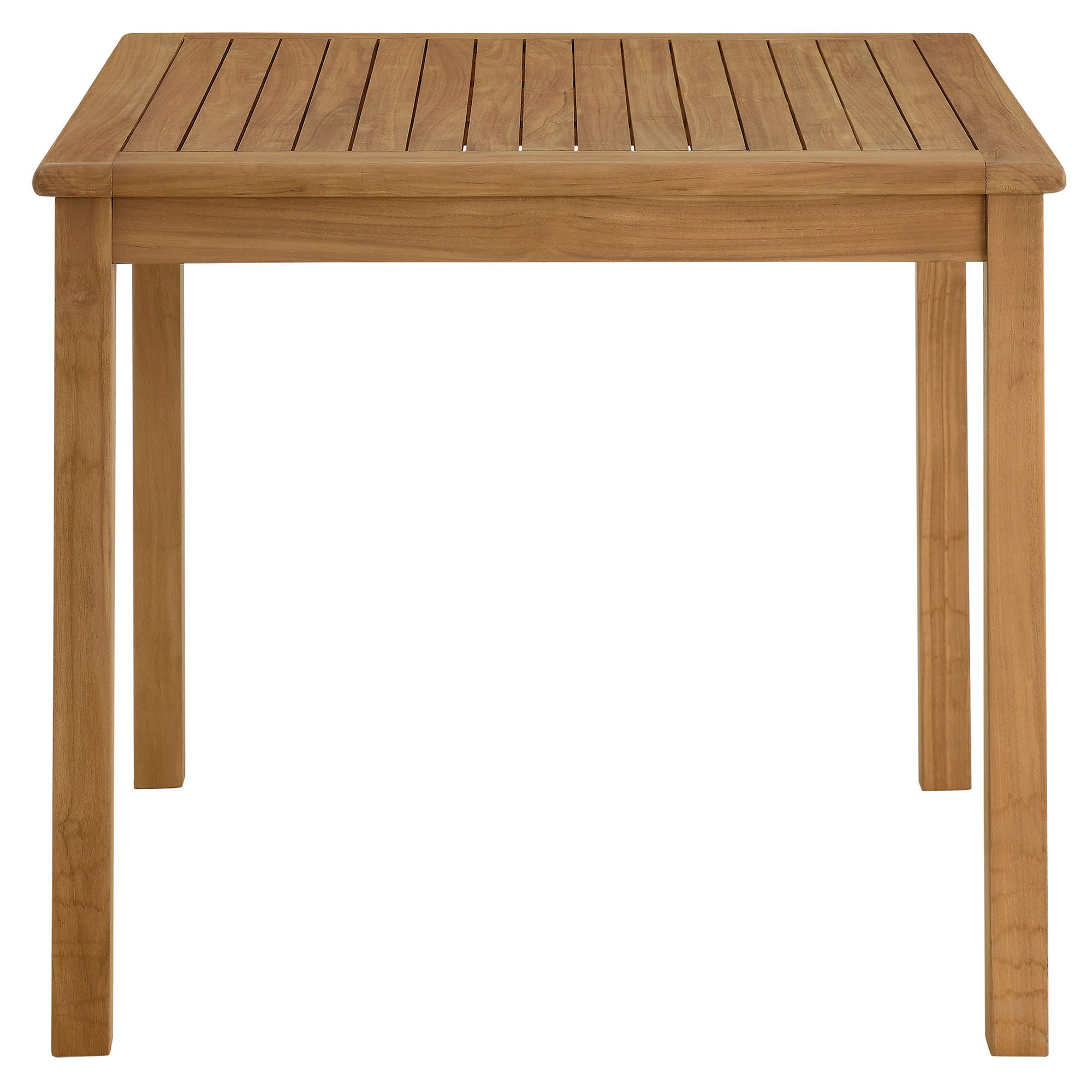 Vienna 5-Piece Outdoor Patio Teak Wood Dining Set with Folding Chairs by Modway