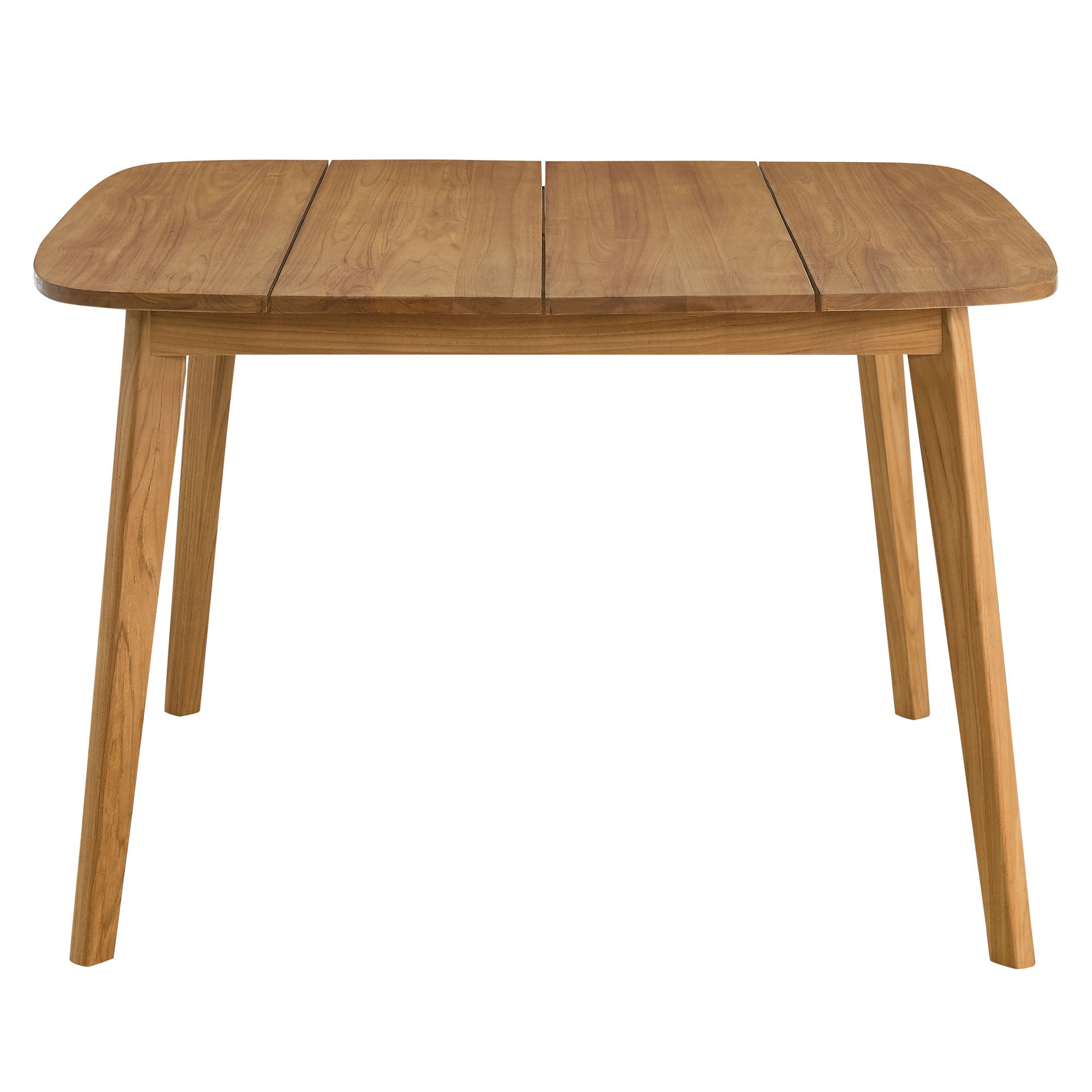 Vienna 5-Piece Outdoor Patio Teak and Rope Dining Set with Curved-Back Armchairs by Modway