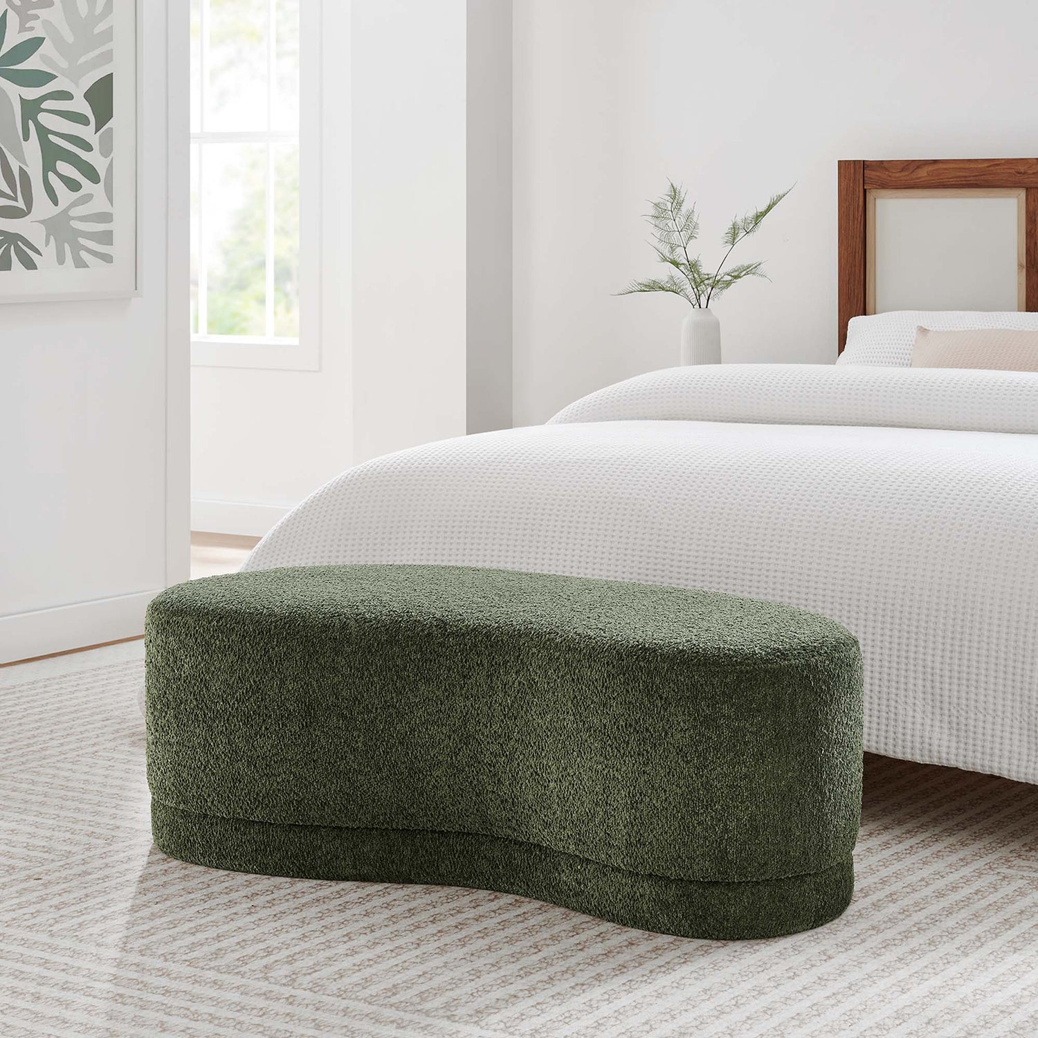 Nimbus 48" Upholstered Ottoman Bench by Modway