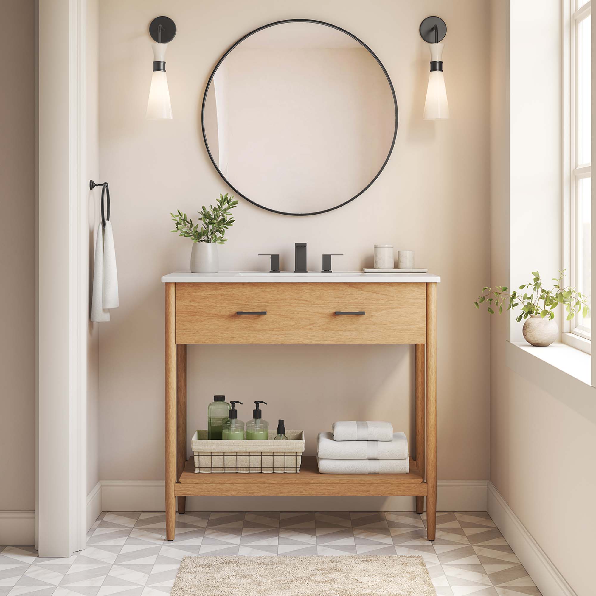 Zaire Bathroom Vanity Basin Included by Modway