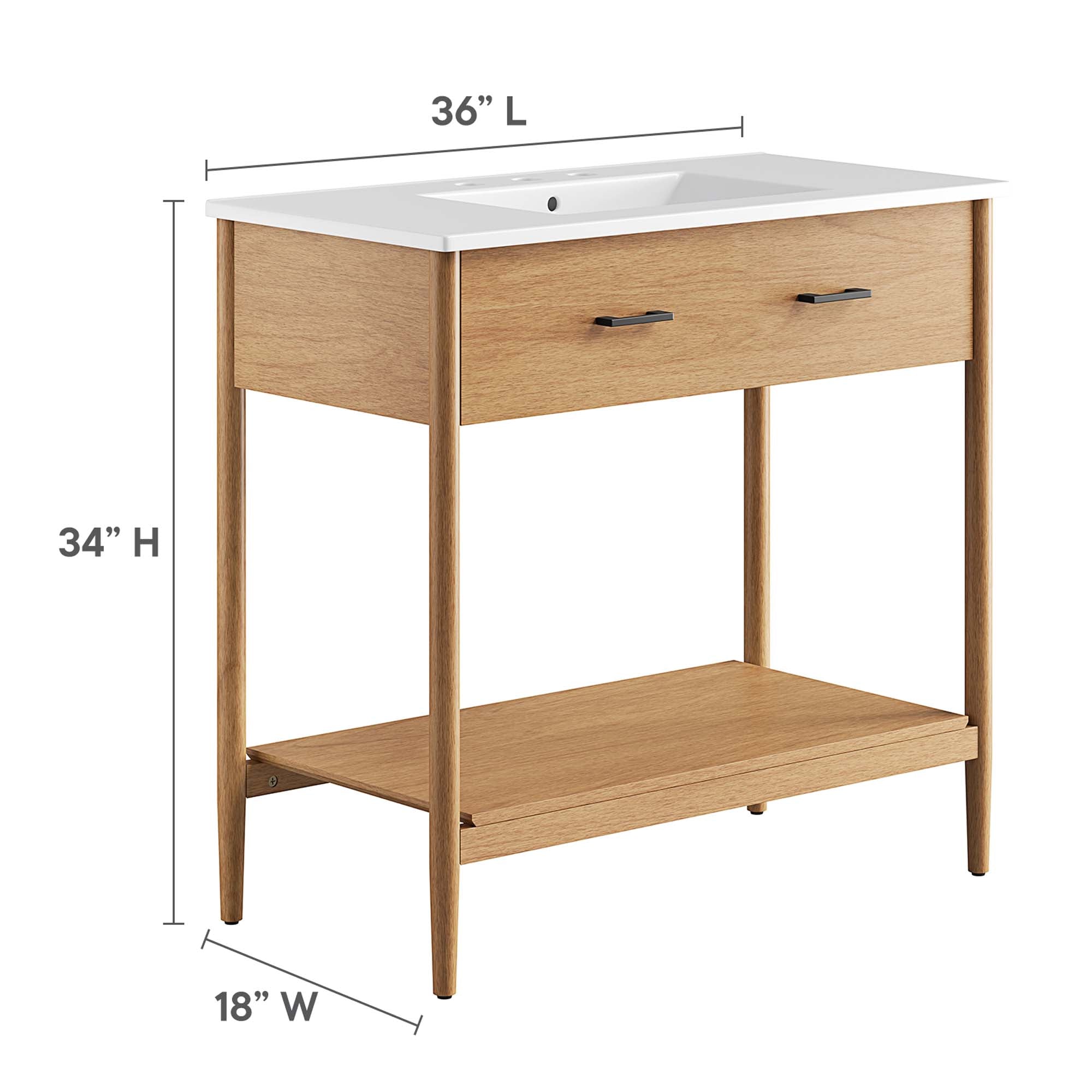 Zaire Bathroom Vanity Basin Included by Modway