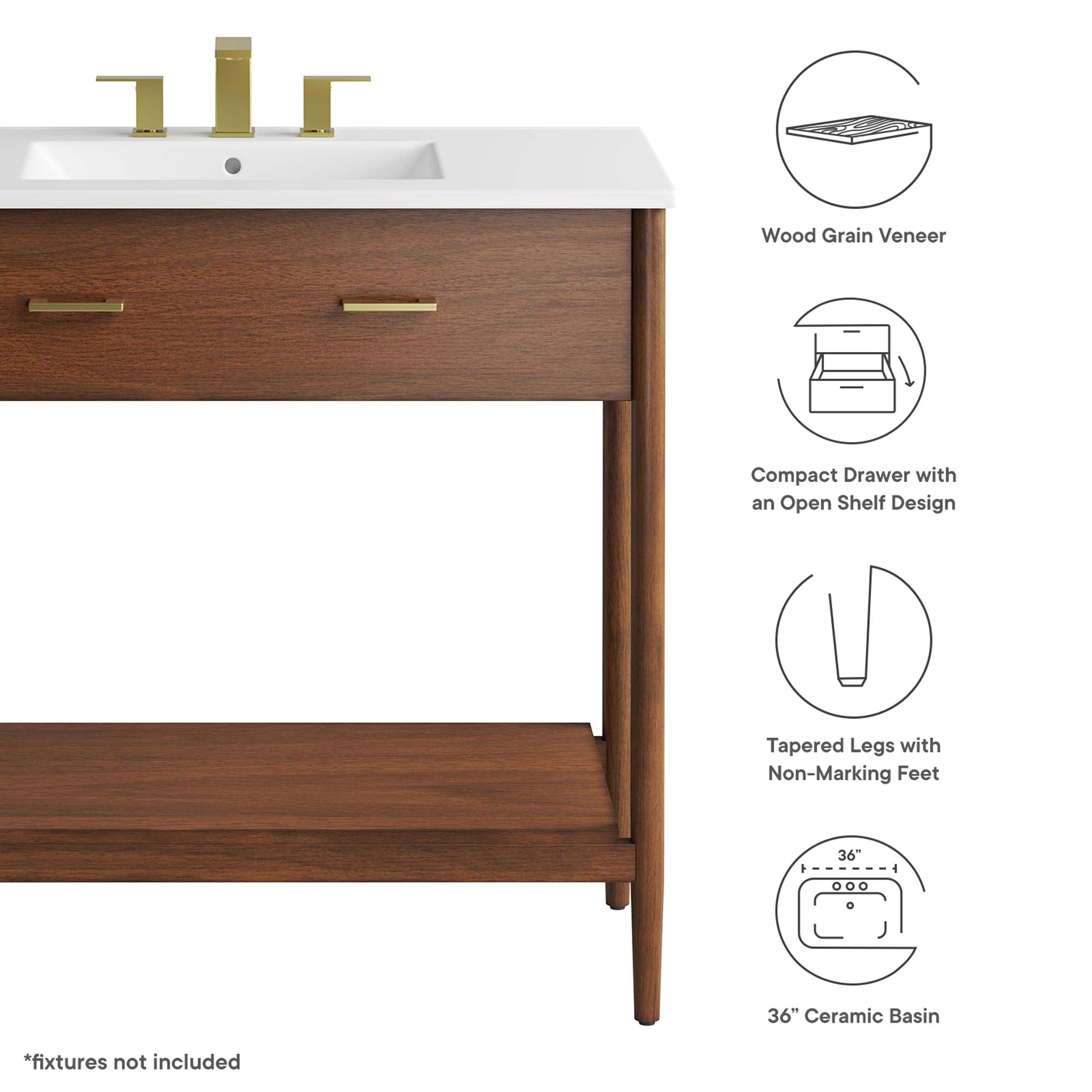 Zaire Bathroom Vanity Basin Included by Modway