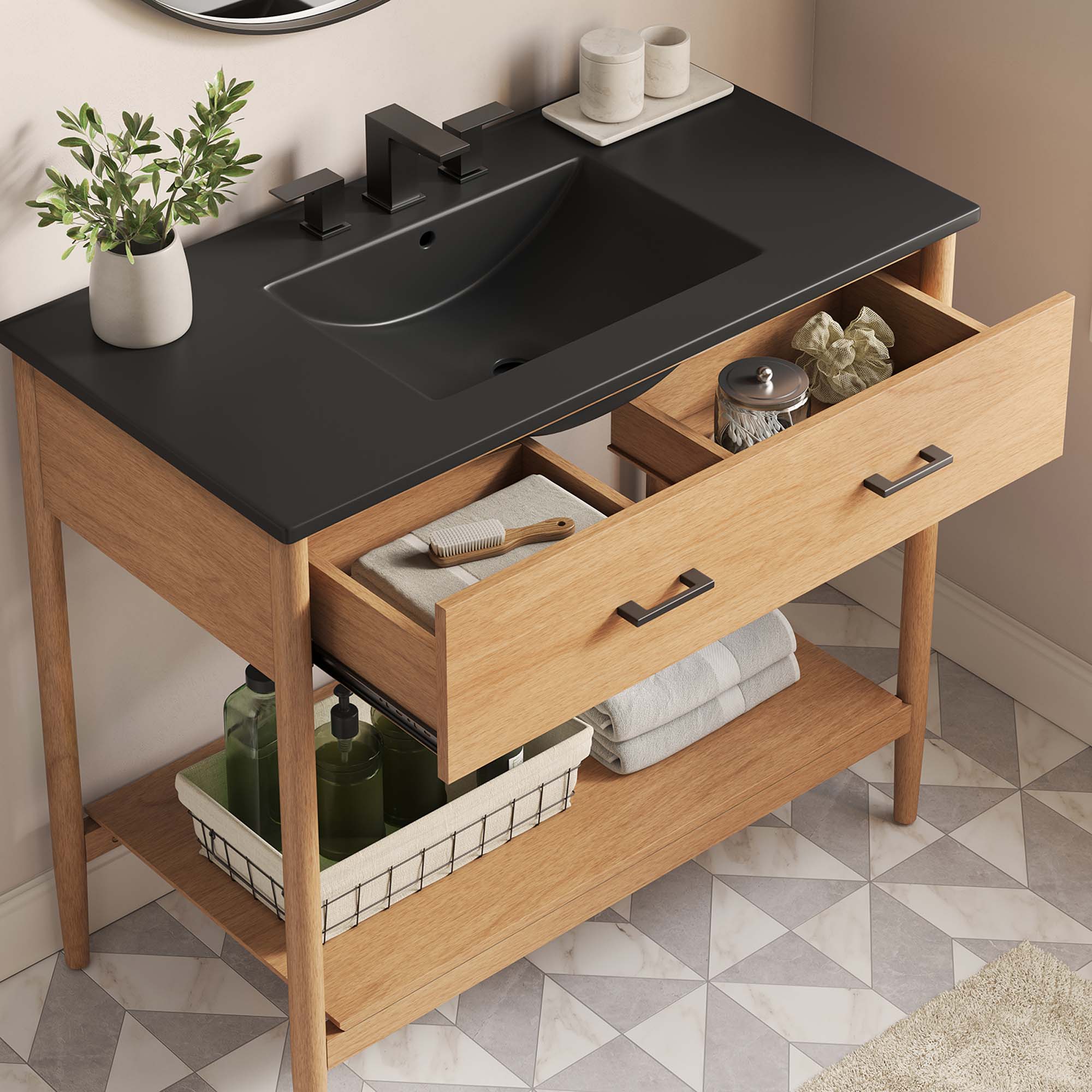 Zaire Bathroom Vanity Basin Included by Modway