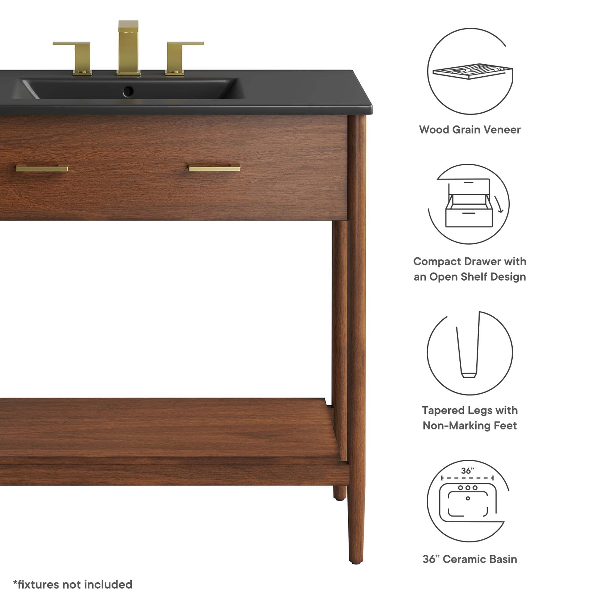 Zaire Bathroom Vanity Basin Included by Modway