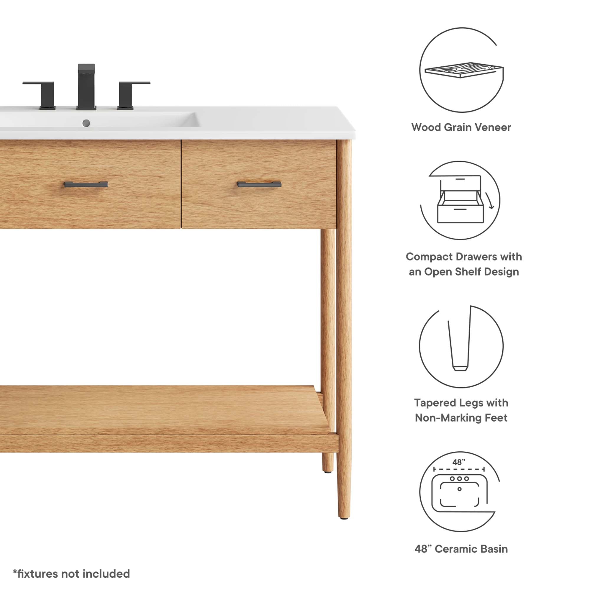 Zaire Bathroom Vanity Basin Included by Modway