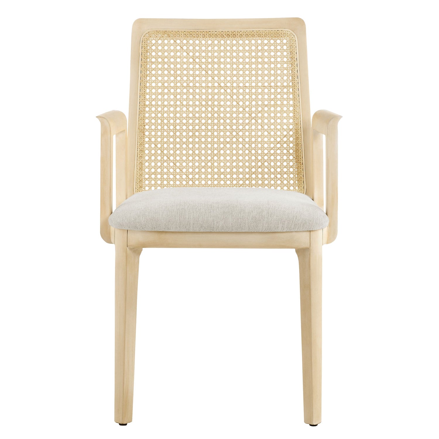 Monarch Beech Wood and Rattan Dining Armchair by Modway