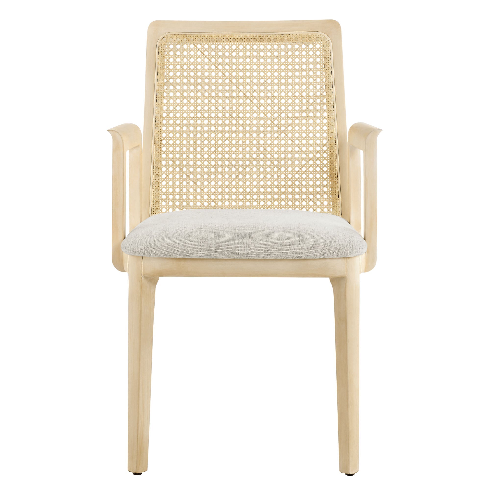 Monarch Beech Wood and Rattan Dining Armchair by Modway