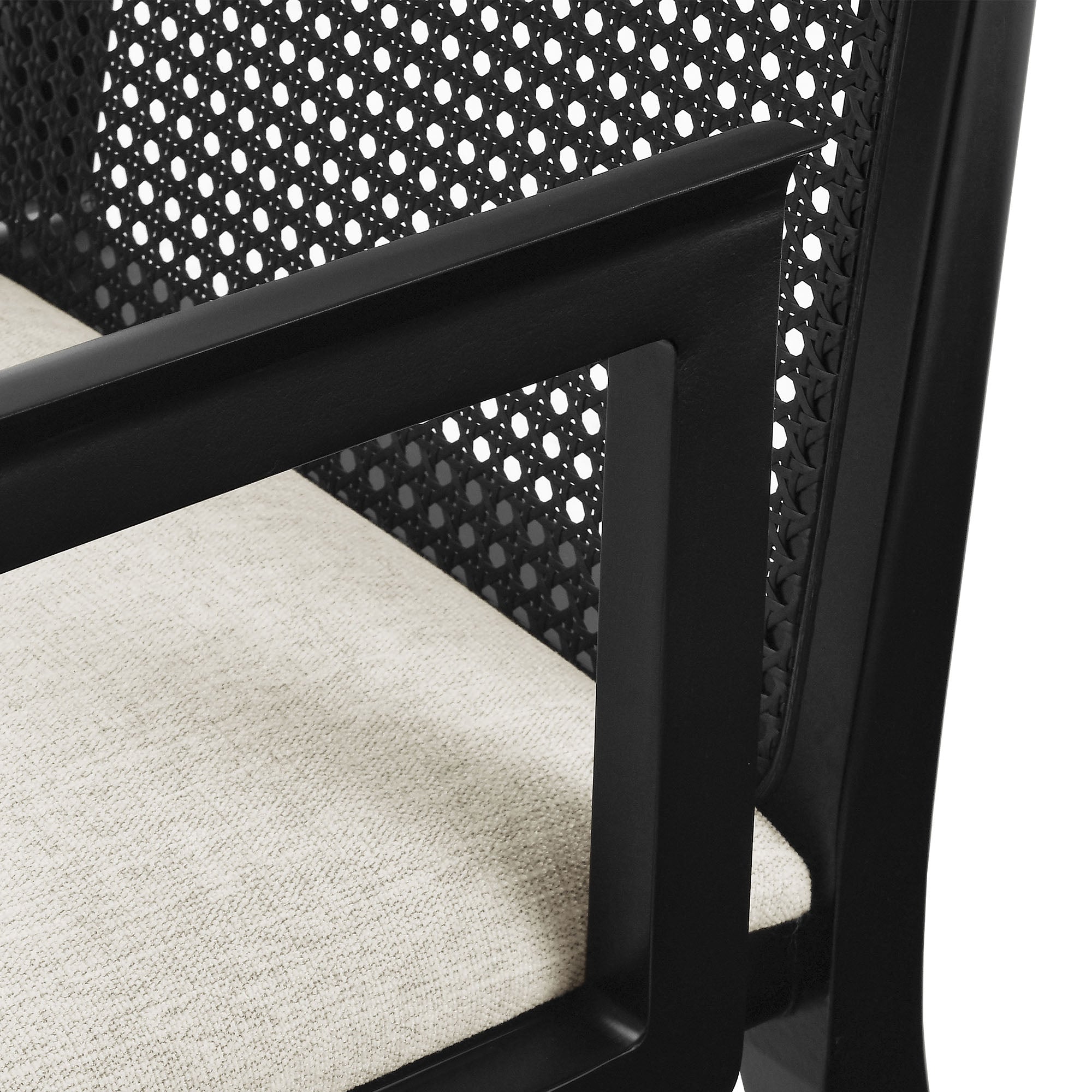Monarch Beech Wood and Rattan Dining Armchair by Modway