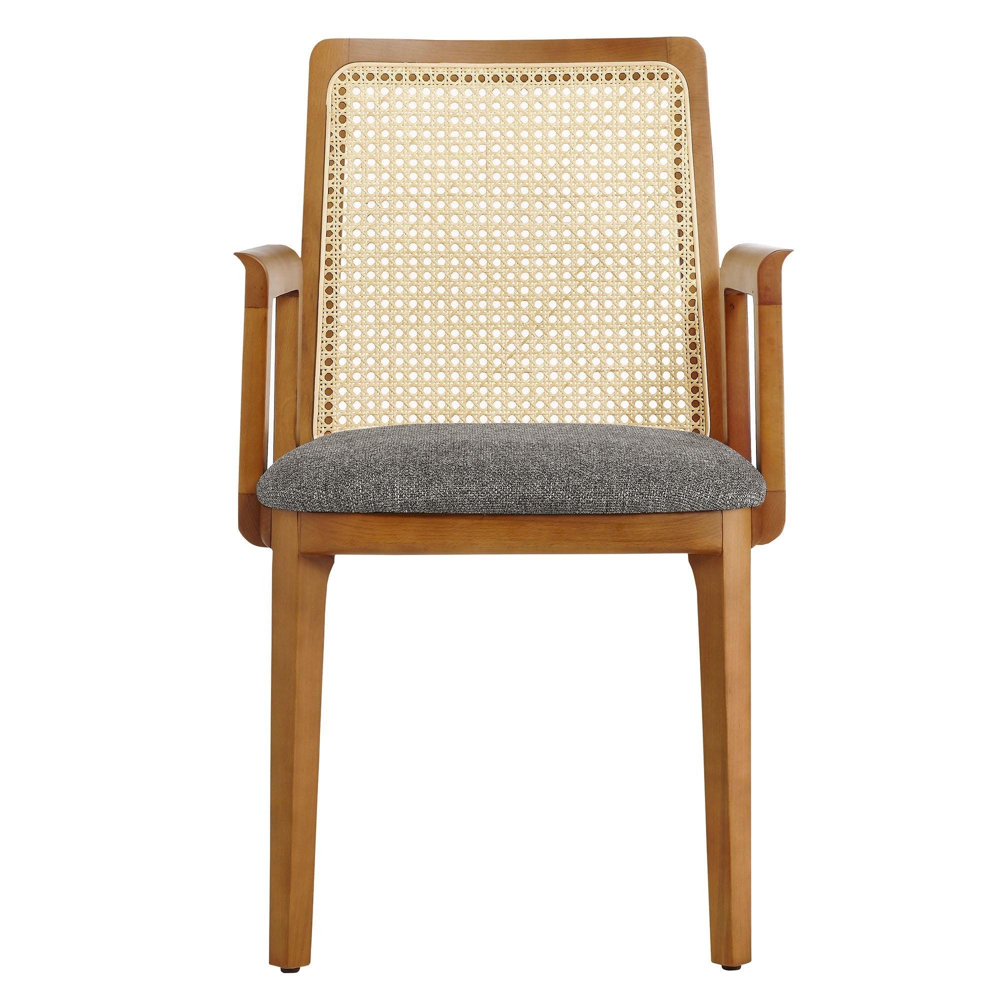 Monarch Beech Wood and Rattan Dining Armchair by Modway