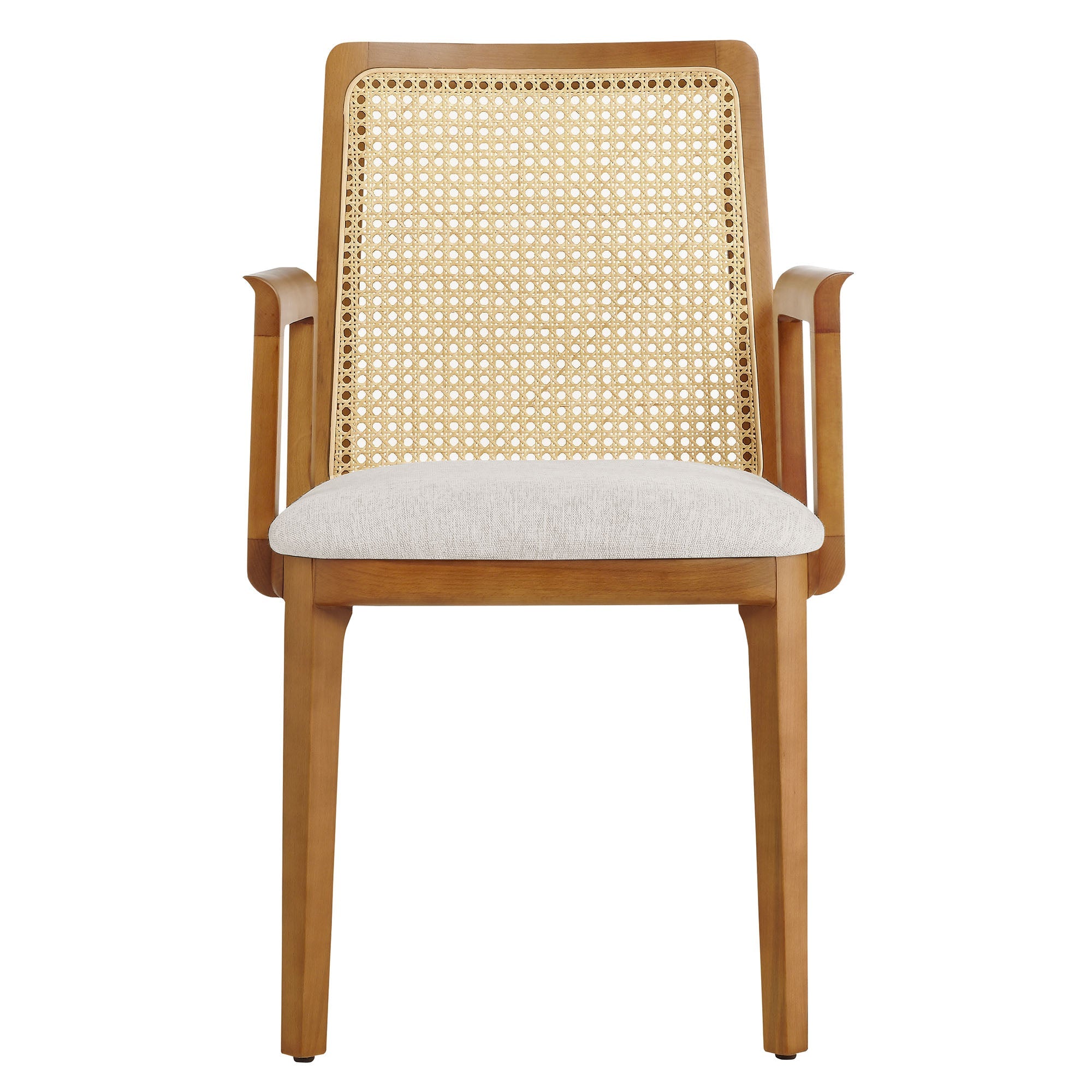 Monarch Beech Wood and Rattan Dining Armchair by Modway