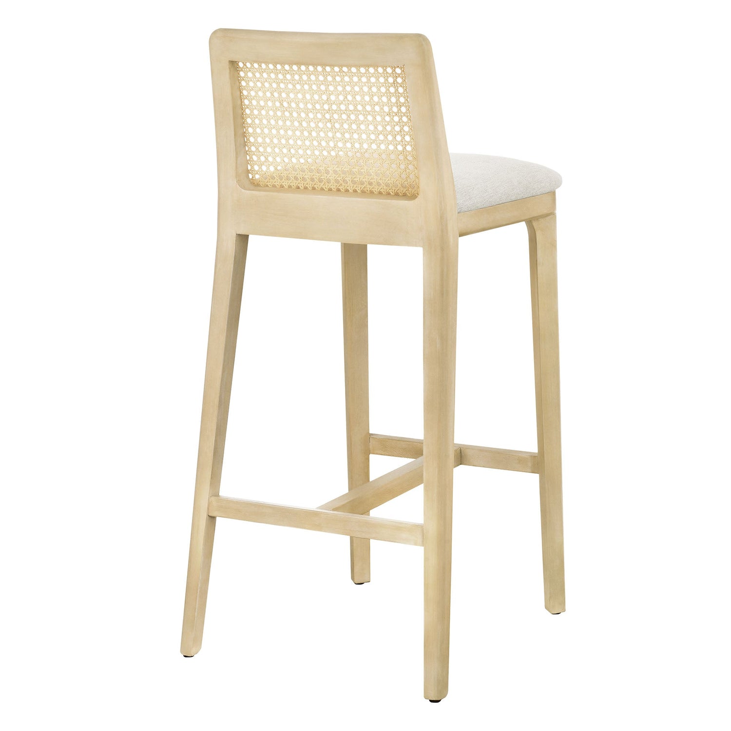 Monarch Wood and Rattan Bar Stool by Modway