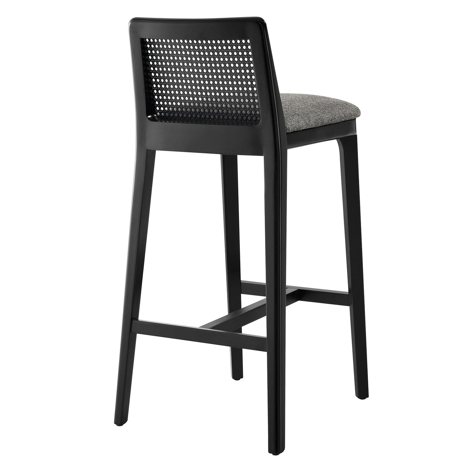 Monarch Wood and Rattan Bar Stool by Modway