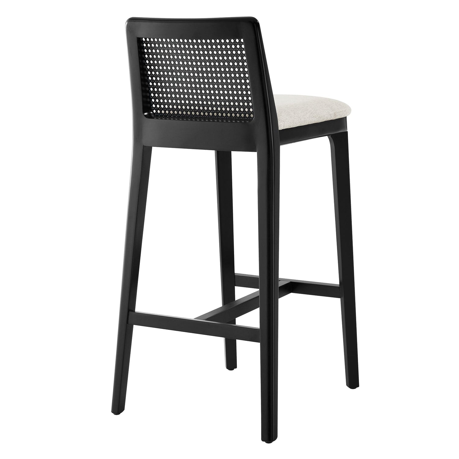 Monarch Wood and Rattan Bar Stool by Modway