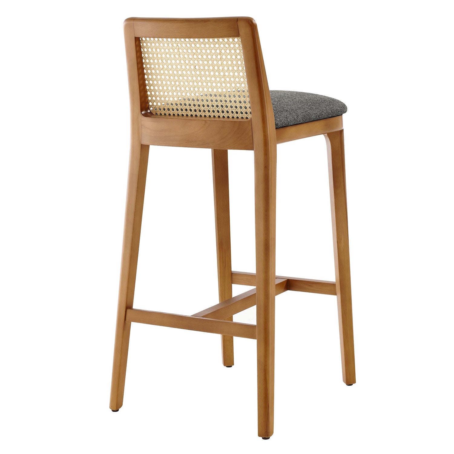 Monarch Wood and Rattan Bar Stool by Modway