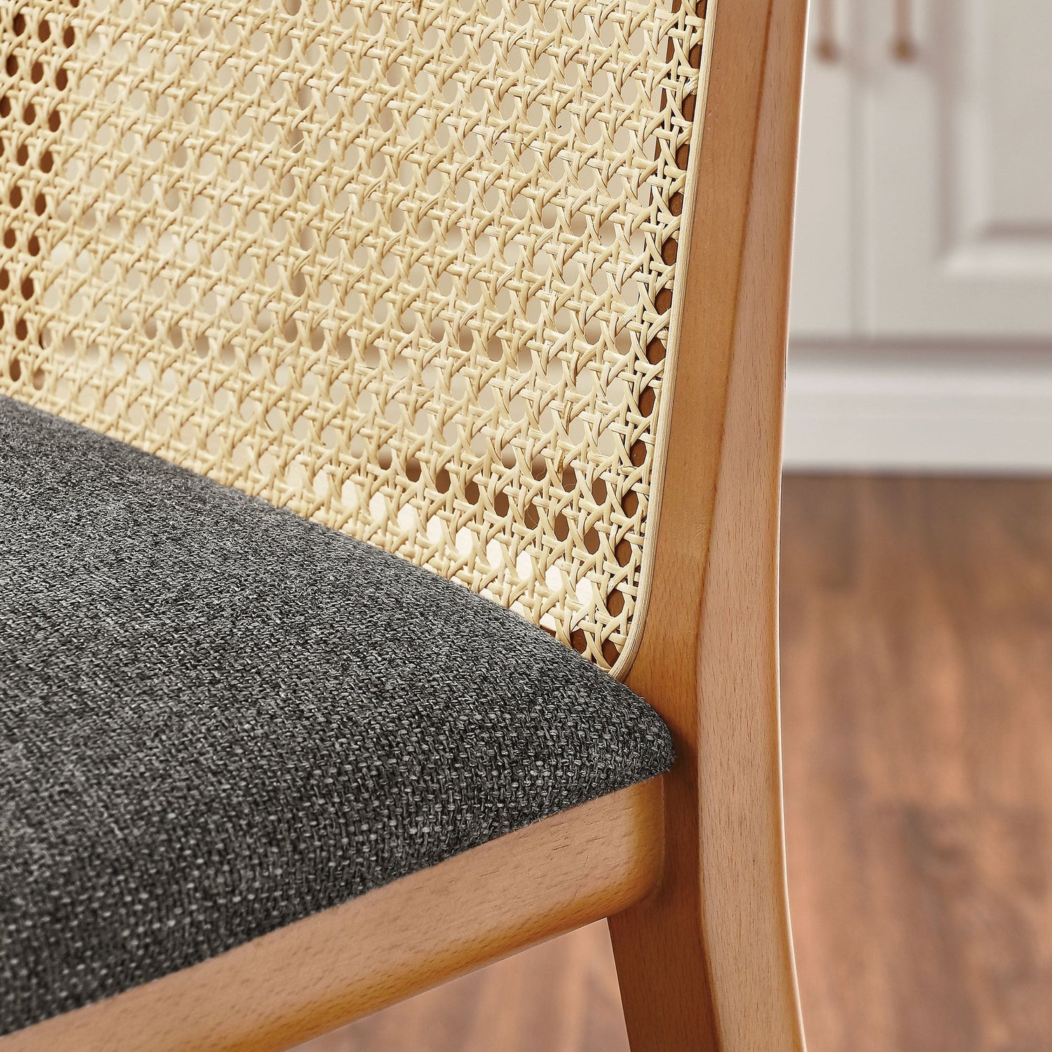 Monarch Wood and Rattan Bar Stool by Modway