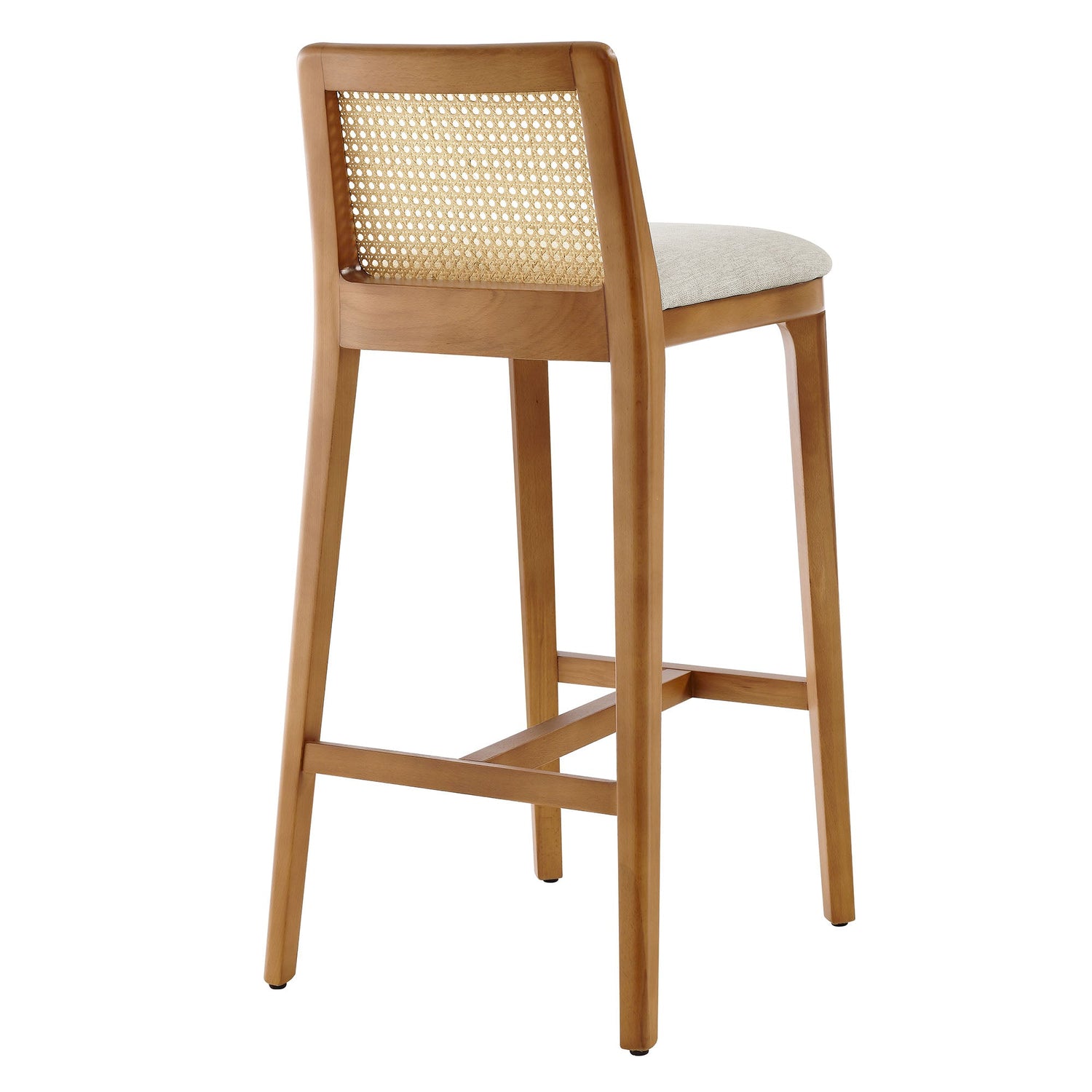 Monarch Wood and Rattan Bar Stool by Modway
