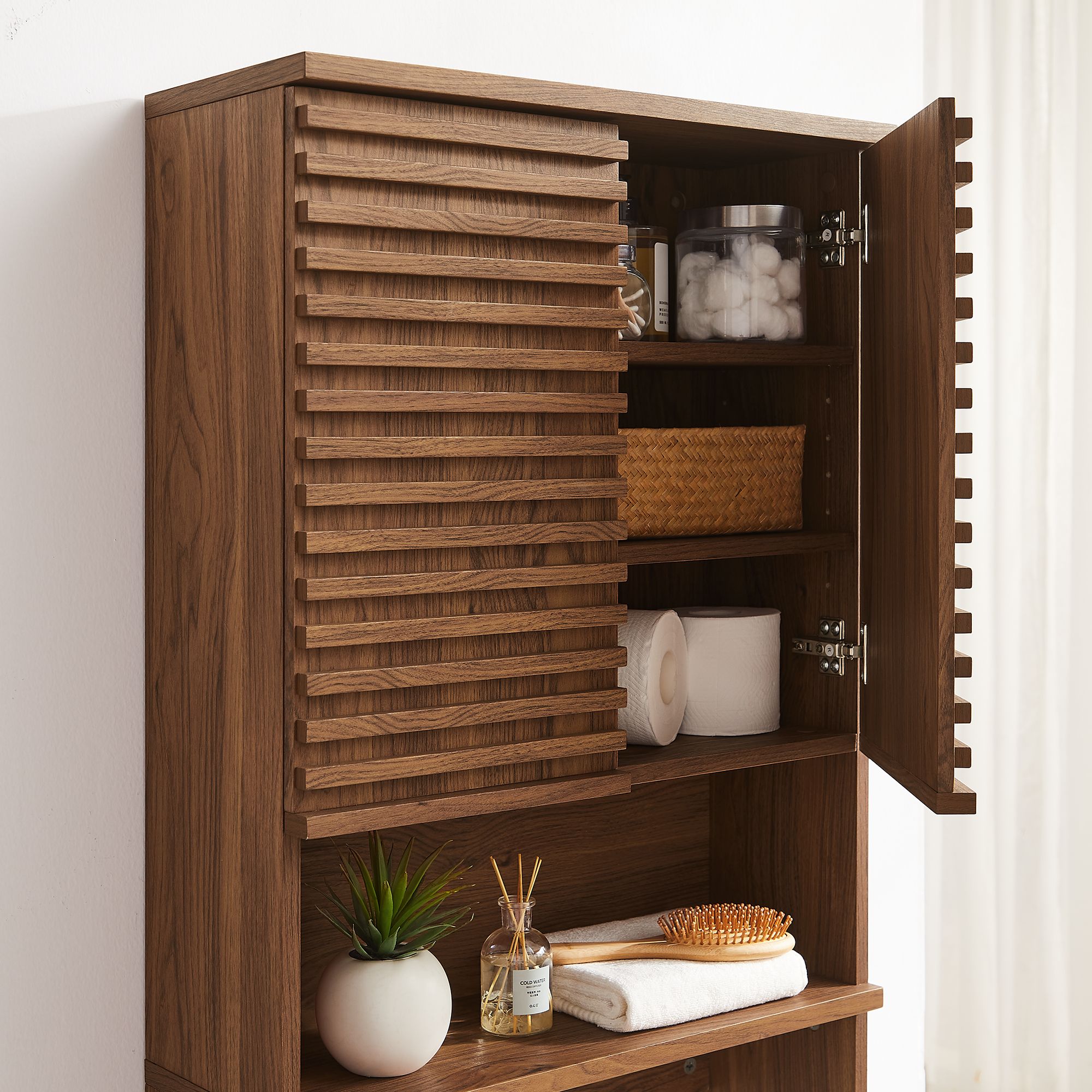 Render Over the Toilet Bathroom Storage Cabinet by Modway