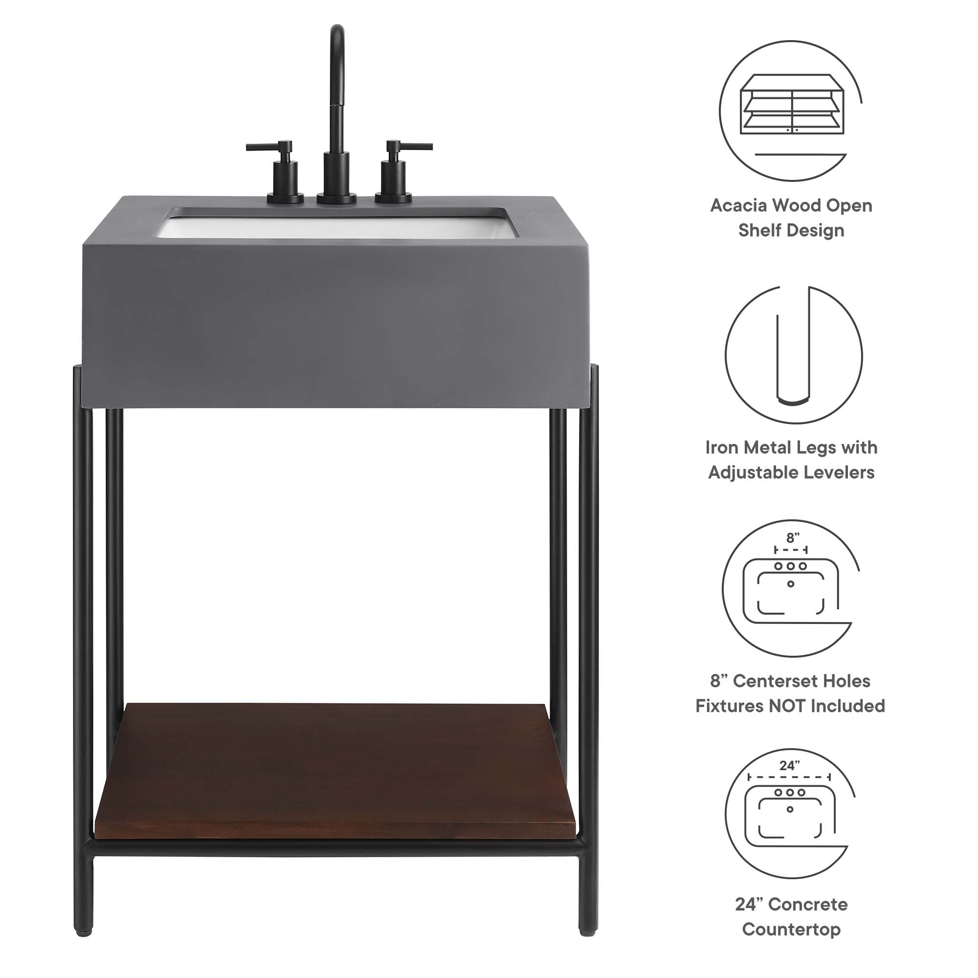 Etch 24" Bathroom Vanity with Sink by Modway