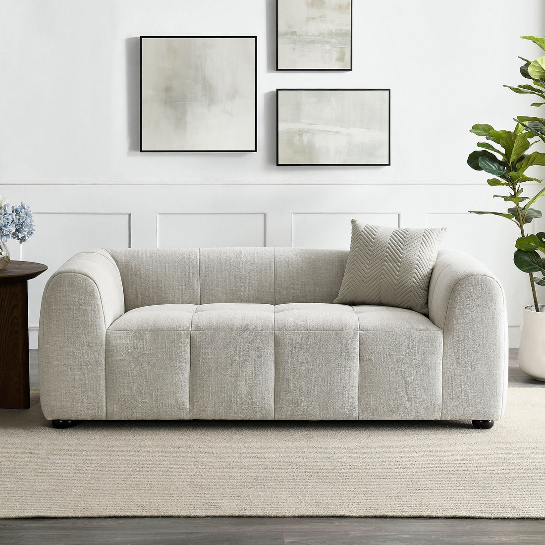 Liana Upholstered Fabric Loveseat