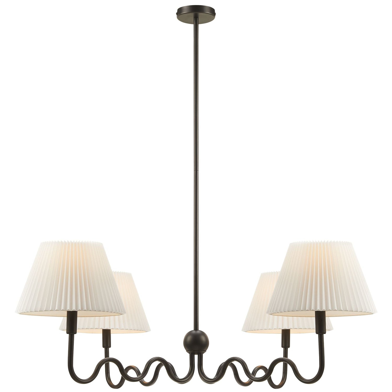 Wave Squiggle 4-Arm Pendant Light by Modway