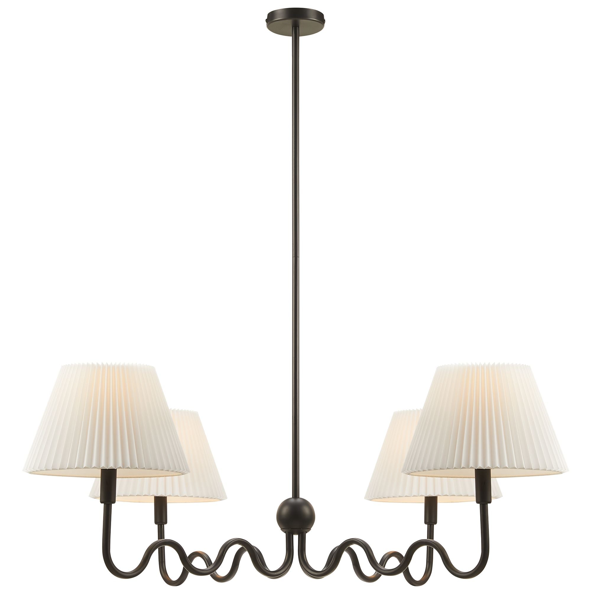 Wave Squiggle 4-Arm Pendant Light by Modway